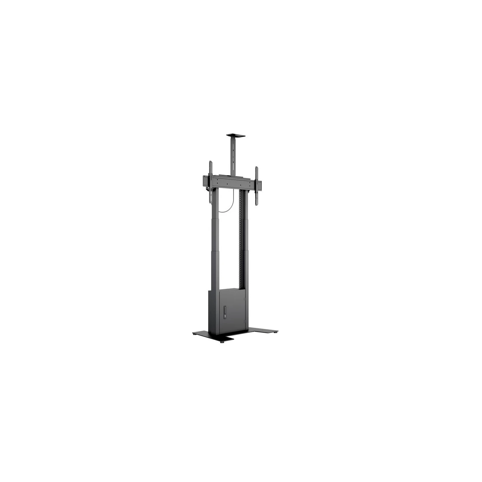 Stand TV motorizat de podea cu dulap si suport camera, Multibrackets MB-8588, 42-100", max.120kg, negru