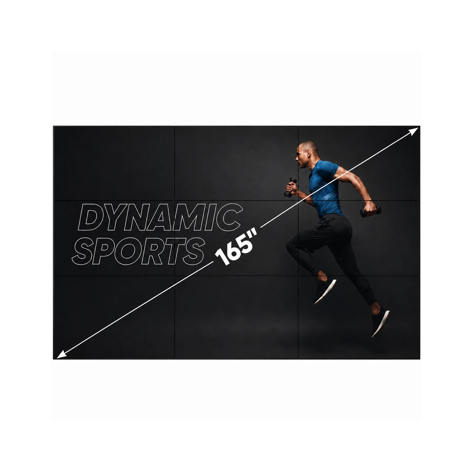 Solutie VideoWall cu fixare pe perete Vogel's 3x3, 9 Display-uri SMART Signage LG 55VL5PJ - Bezel 3.5mm edge to edge