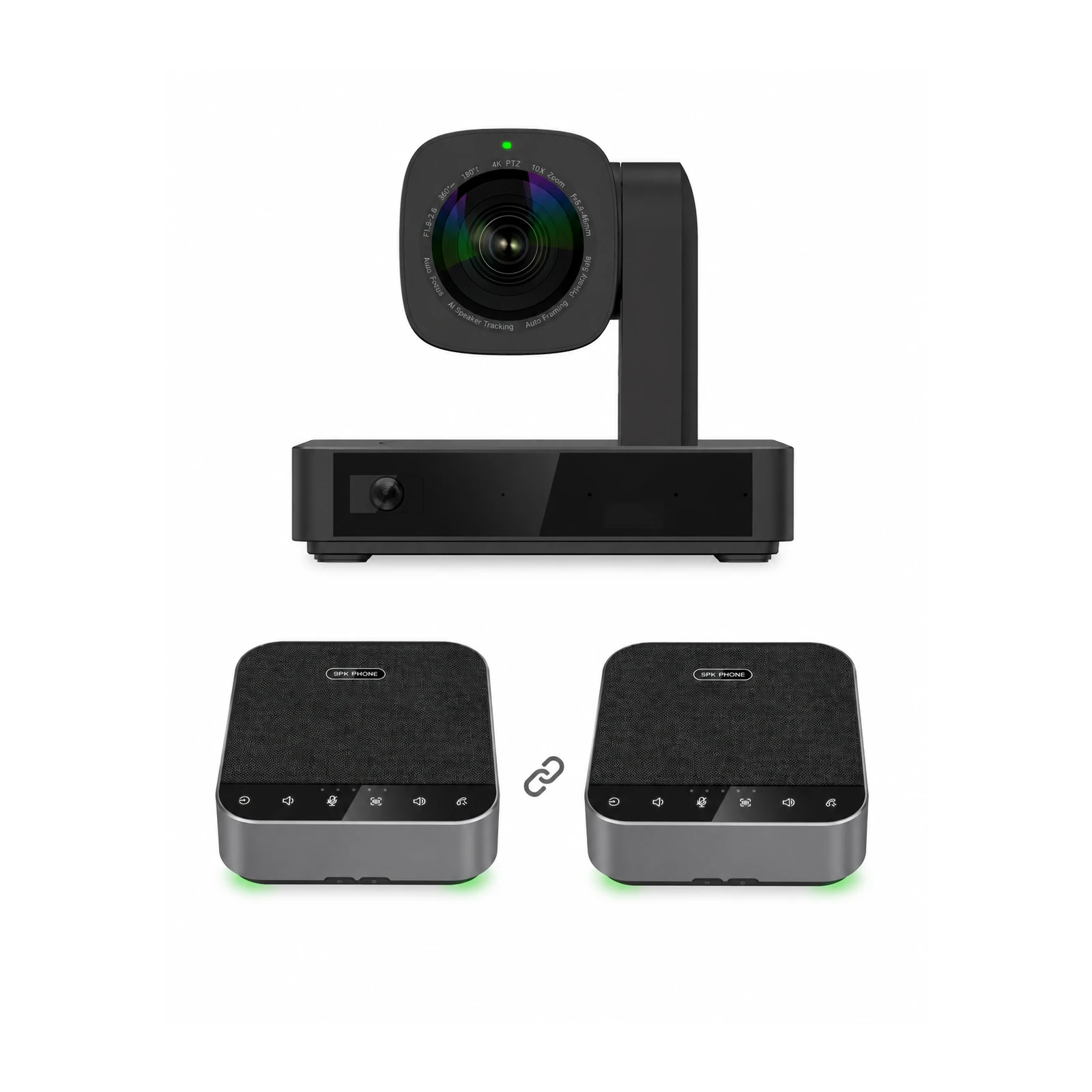 Pachet videoconferință 4K BYOM cu cameră PTZ, 2x speakerphone wireless POD8 – Large Room
