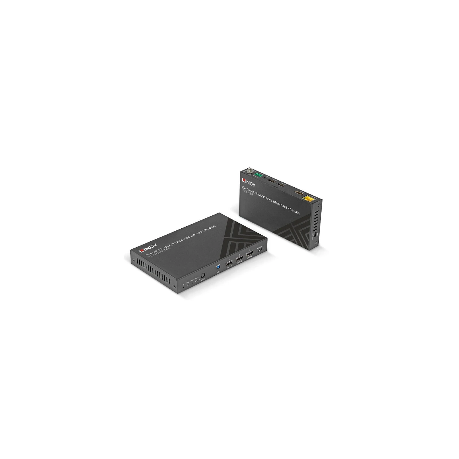 Extender KVM Cat.6A HDMI 4K60 și Type C HDBaseT 3.0, 70 m, Lindy 38346