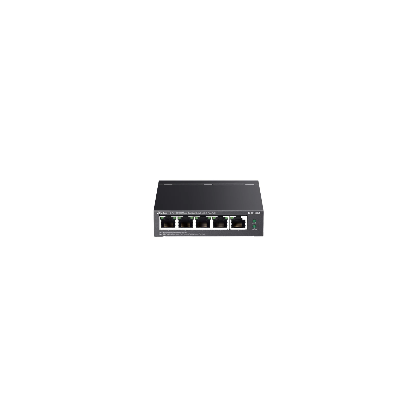 Switch 4 x RJ45 10/100 Mbps PoE, 1 x RJ45 10/100 Mbps, Buget PoE 41W, Unmanaged - TP-Link TL-SF1005LP