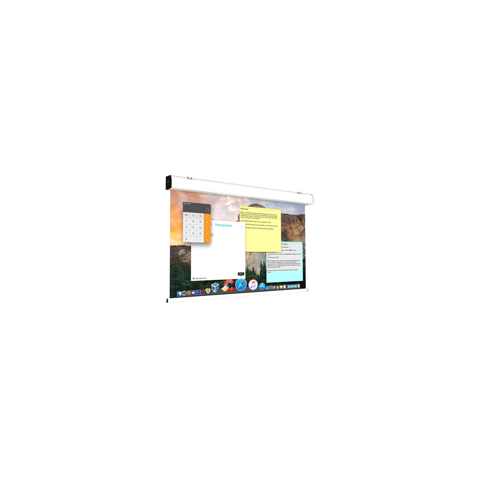 Ecran proiectie electric, perete/tavan, 200 x 150 cm, COMPACT, fara bordura, proiectie FRONT/REAR, Format 4:3