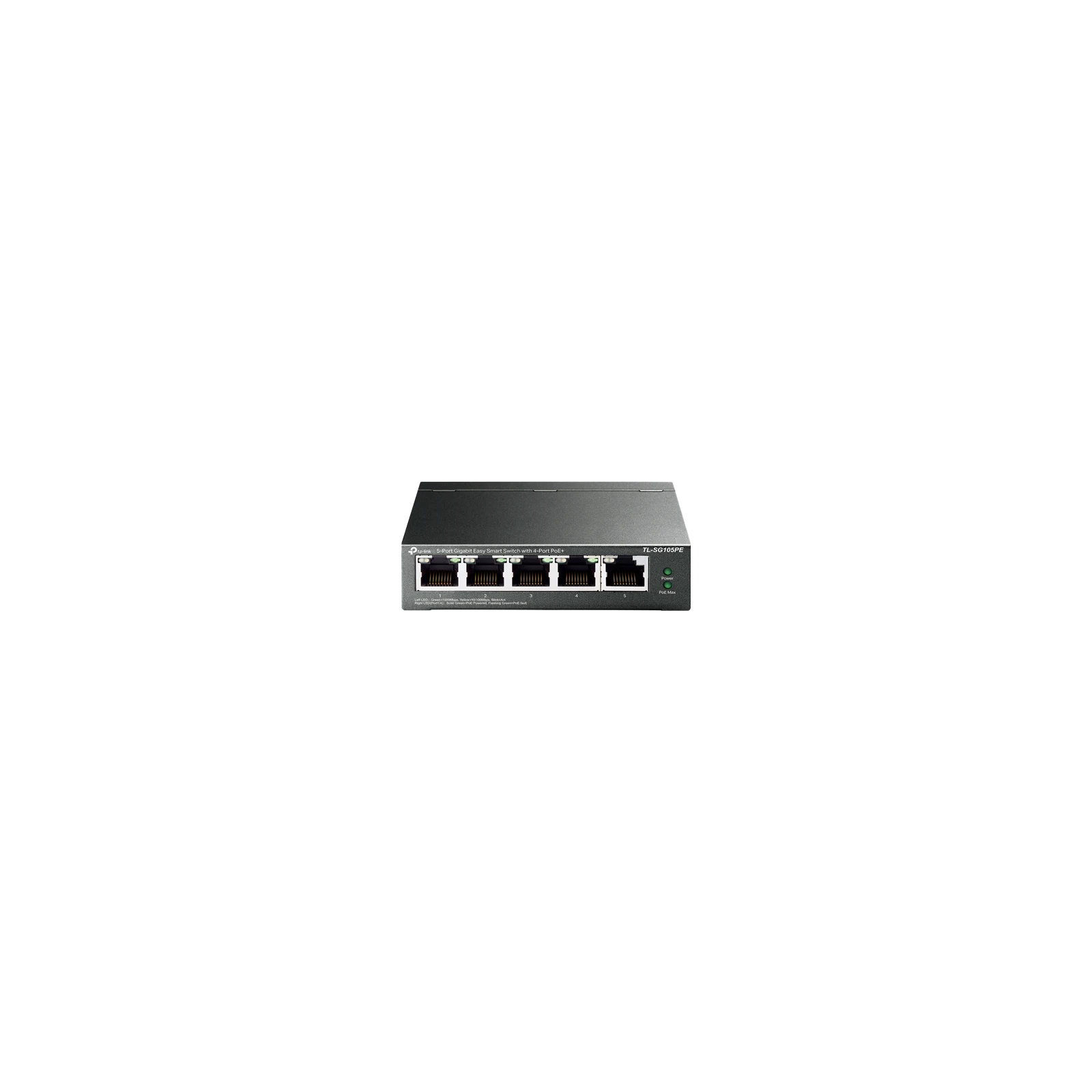 Switch 4 x RJ45 1G PoE, 1 x RJ45 1G, Buget PoE 65W, Easy Smart Managed - TP-Link TL-SG105PE