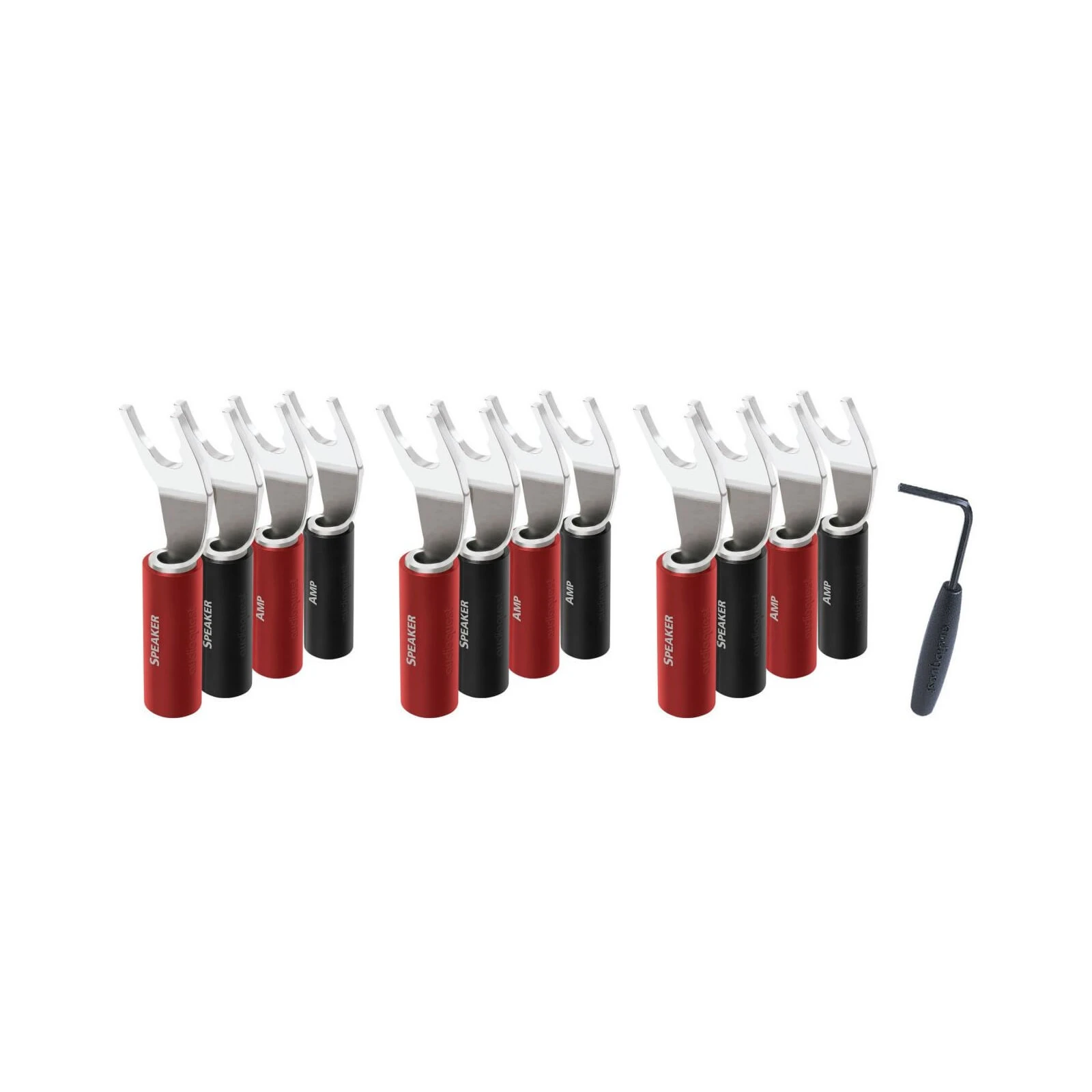 Mufe spada Audioquest SureGrip 100, silver plated, set 12buc