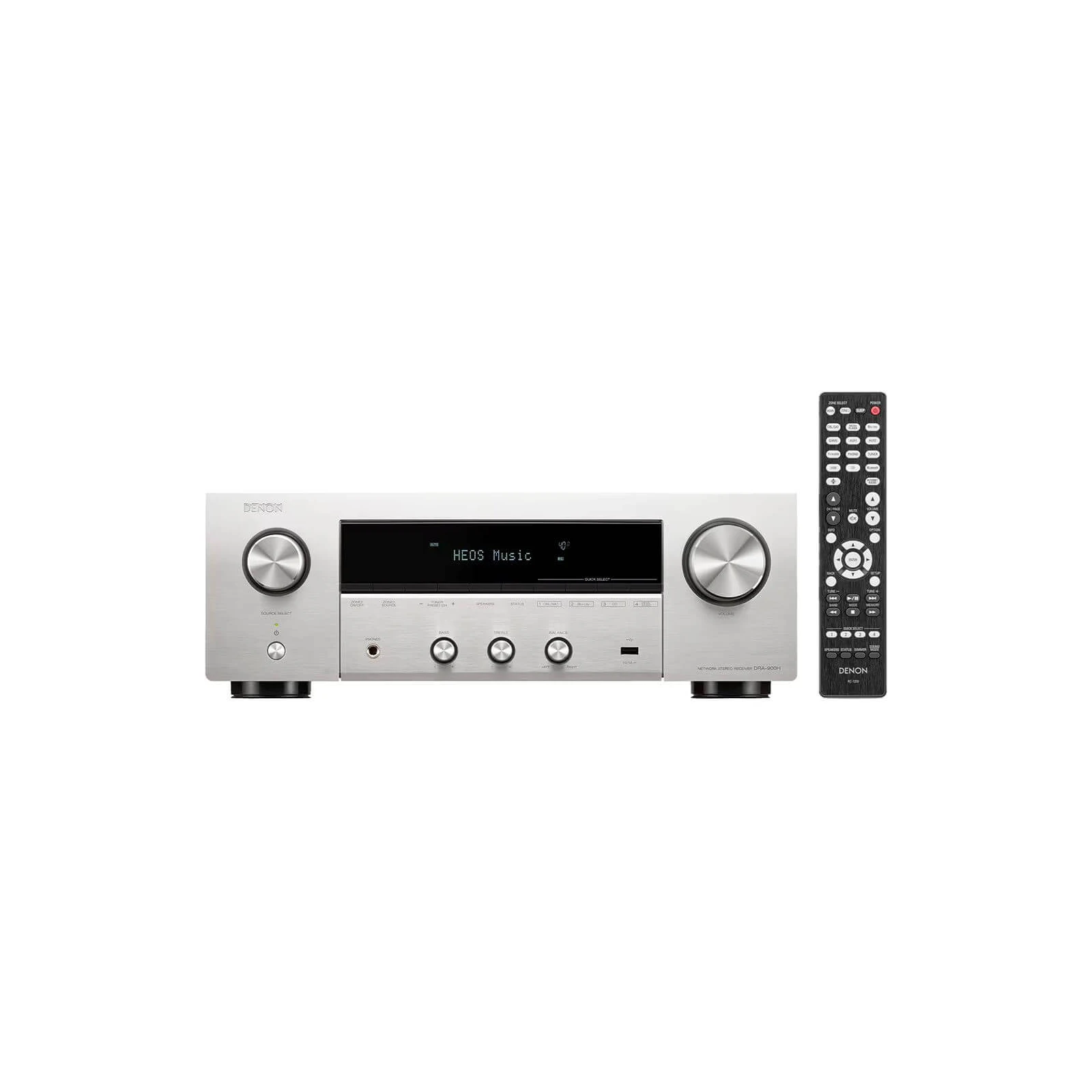 Receiver Stereo Denon DRA-900H, 2x145W, 8K, HDMI, HEOS, Wi-Fi, Bluetooth, argintiu