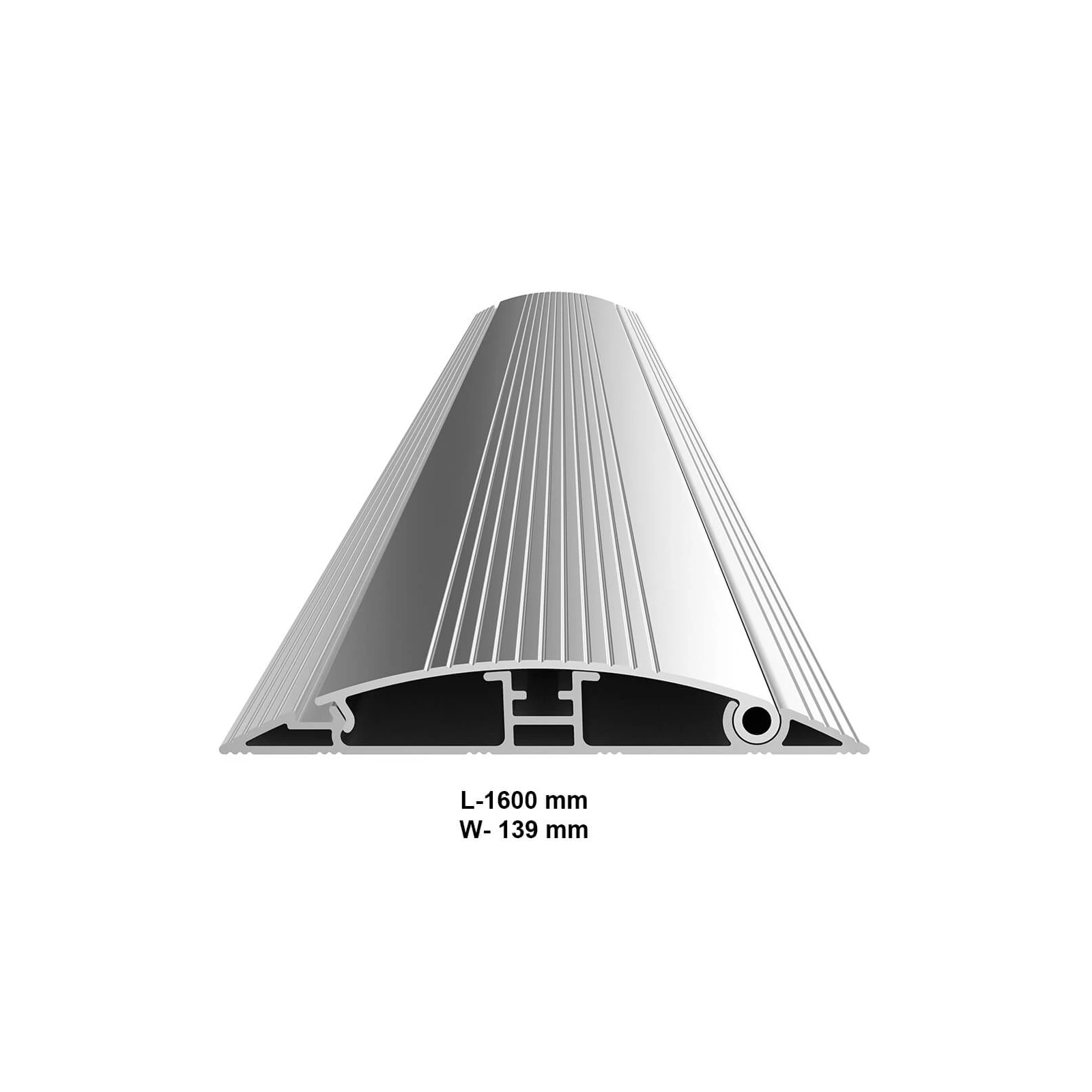 Plinta de mascare cabluri Multibrackets MB-2208, lungime 1600 mm, aluminiu, alb