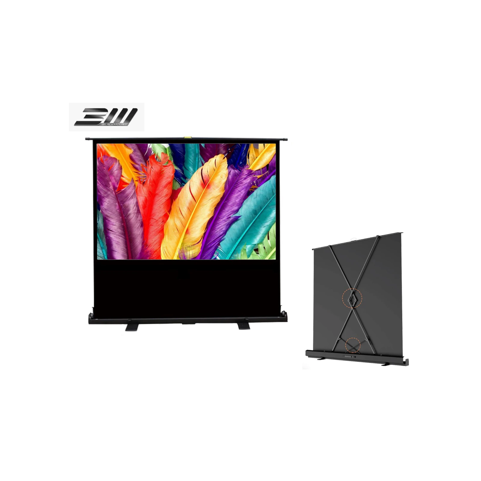Ecran de proiectie Portabil Pull-Up Blackmount, 92", vizibil 203 x 114 cm, Format 16:9 - TG26