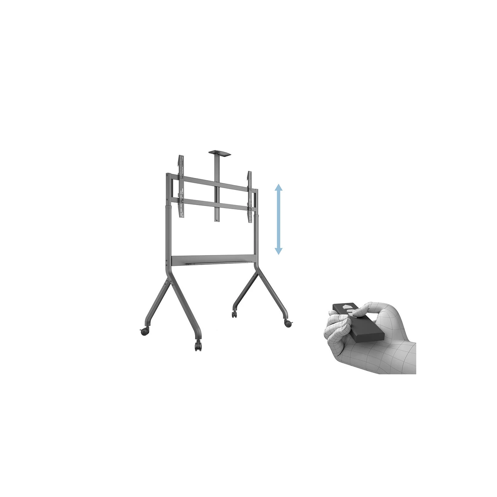 Stand TV mobil, motorizat, cu suport camera si multimedia Multibrackets MB-8229, 65-100", max.90 kg
