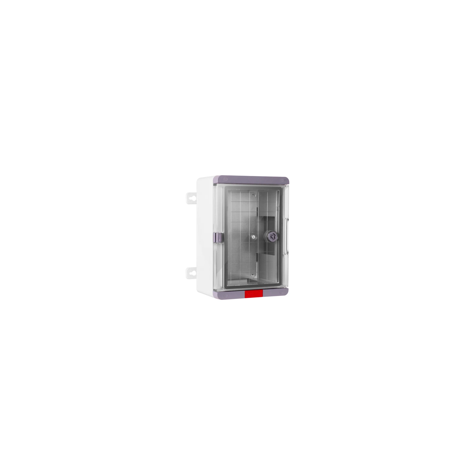 Cutie distributie IP67 din ABS gri, usa transparenta, placa metalica, 300x400x170mm PS304017