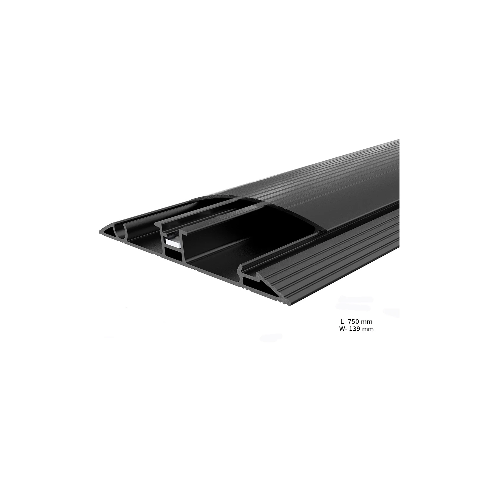 Plinta de mascare cabluri Multibrackets MB-5384, lungime 750 mm, aluminiu, negru