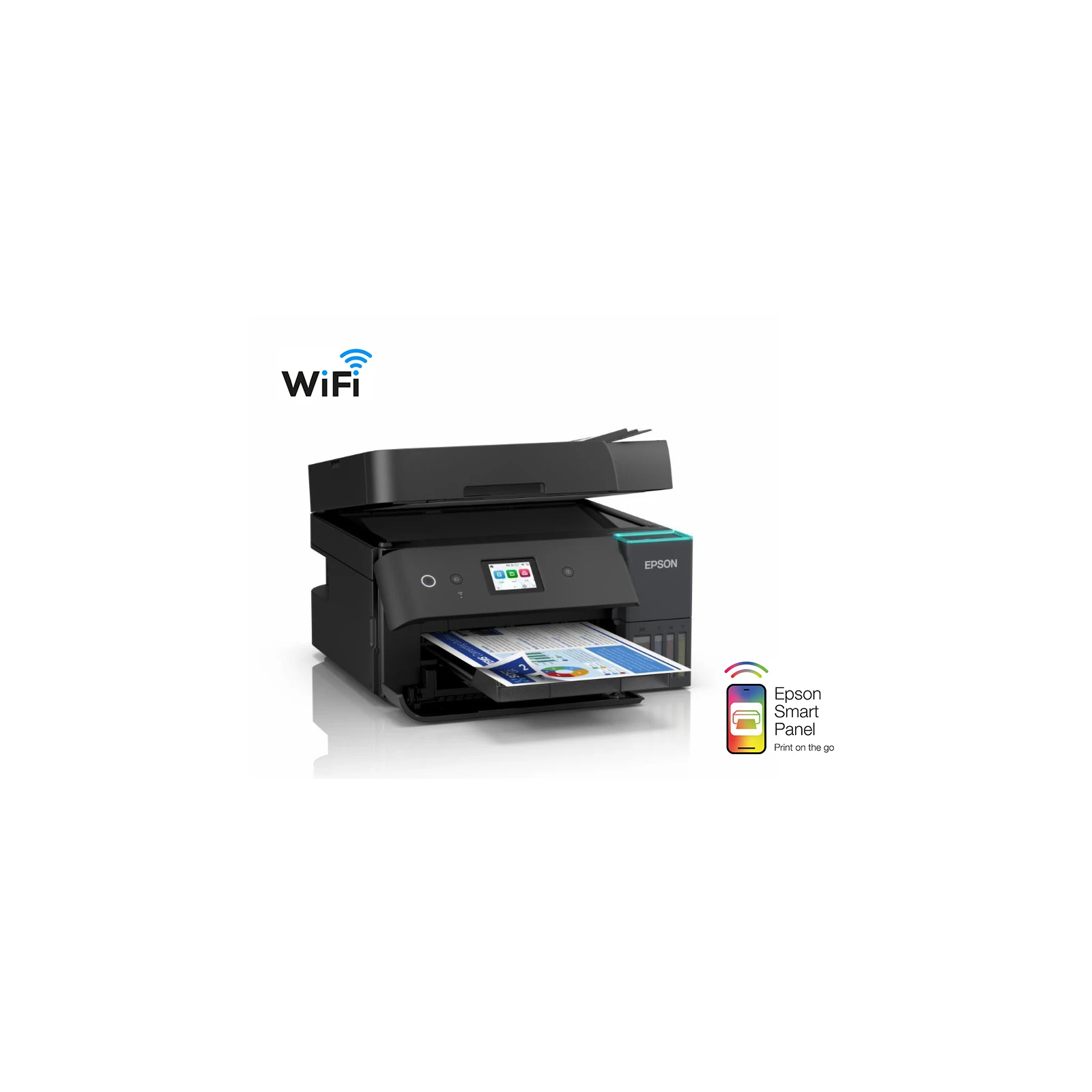 Multifuncționala color jet de cerneala, Epson EcoTank L6390, 35ppm, A4, ADF, WiFi Direct, Fax