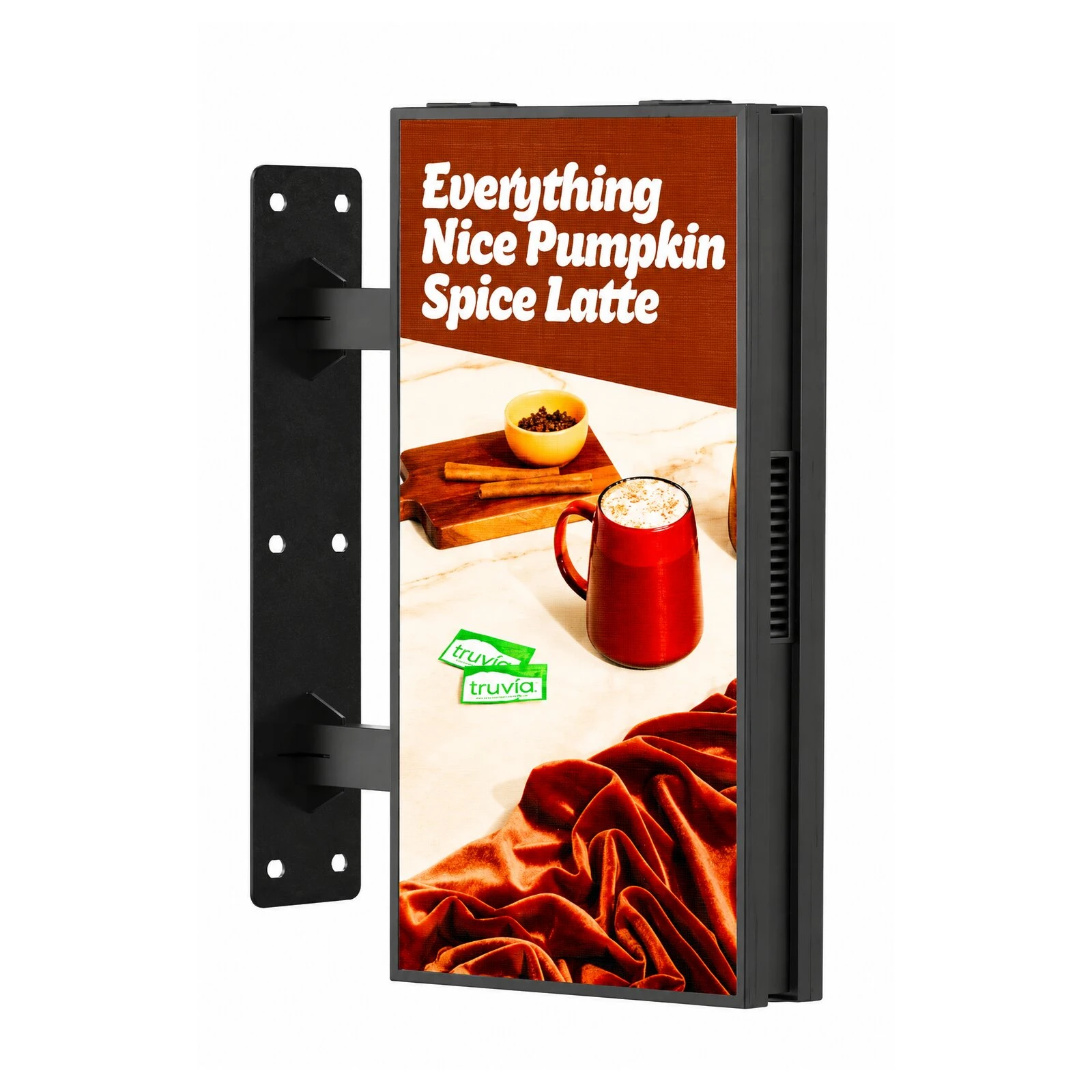 Ecran LED Outdoor Shop Signage Față-Verso, Pixel Pitch 2.5, 640x1120 mm, 4500 cd/m², IP65 – Montaj pe Perete