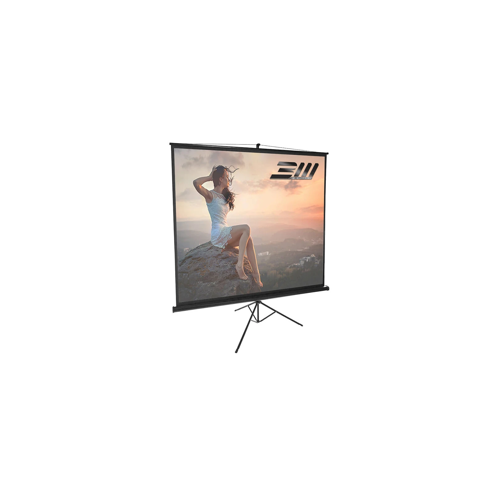 Ecrane proiectie trepied, 150 x 150 cm, universal Blackmount, marime vizibila, Format 1:1