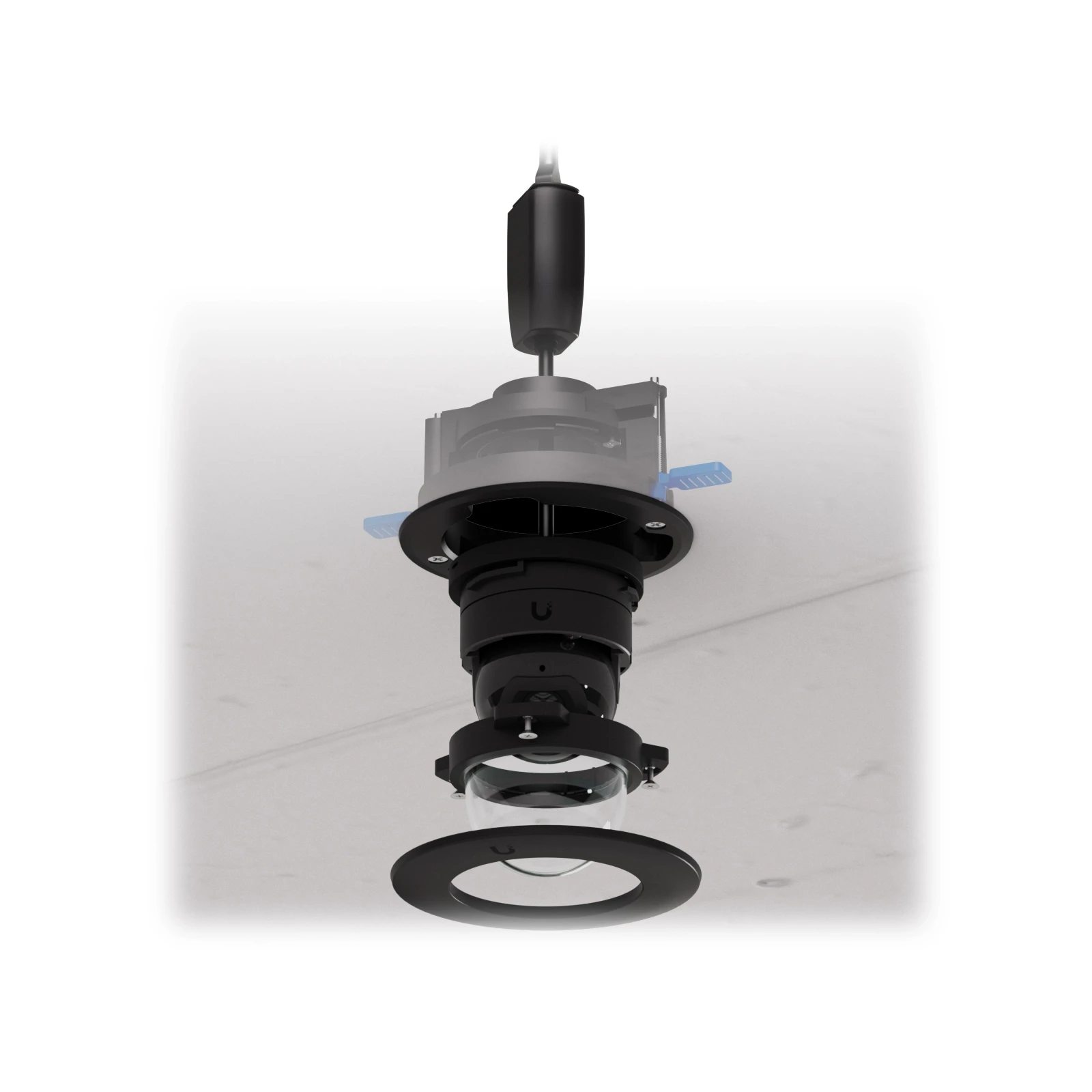Dome camera mounting accessory for reces