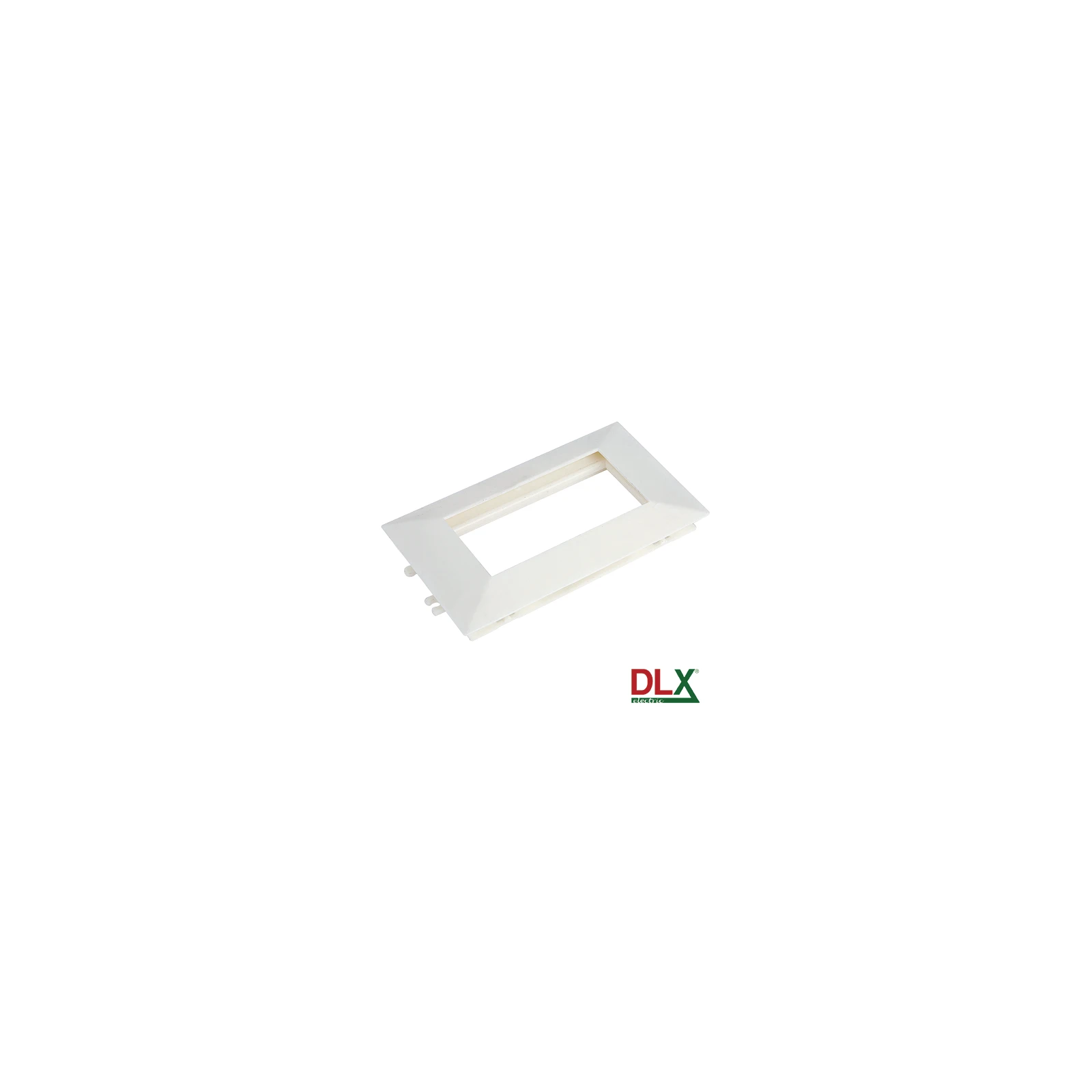 Rama alba dubla pentru aparataj 45x45 mm (4 module) - DLX DLX-102-12