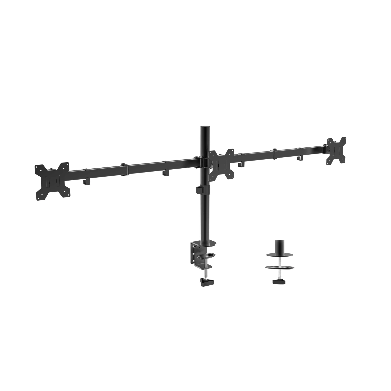 Suport Monitor BlackMount MENG03, 3 monitoare 10-27", cu menghina, max.8kg/ecran