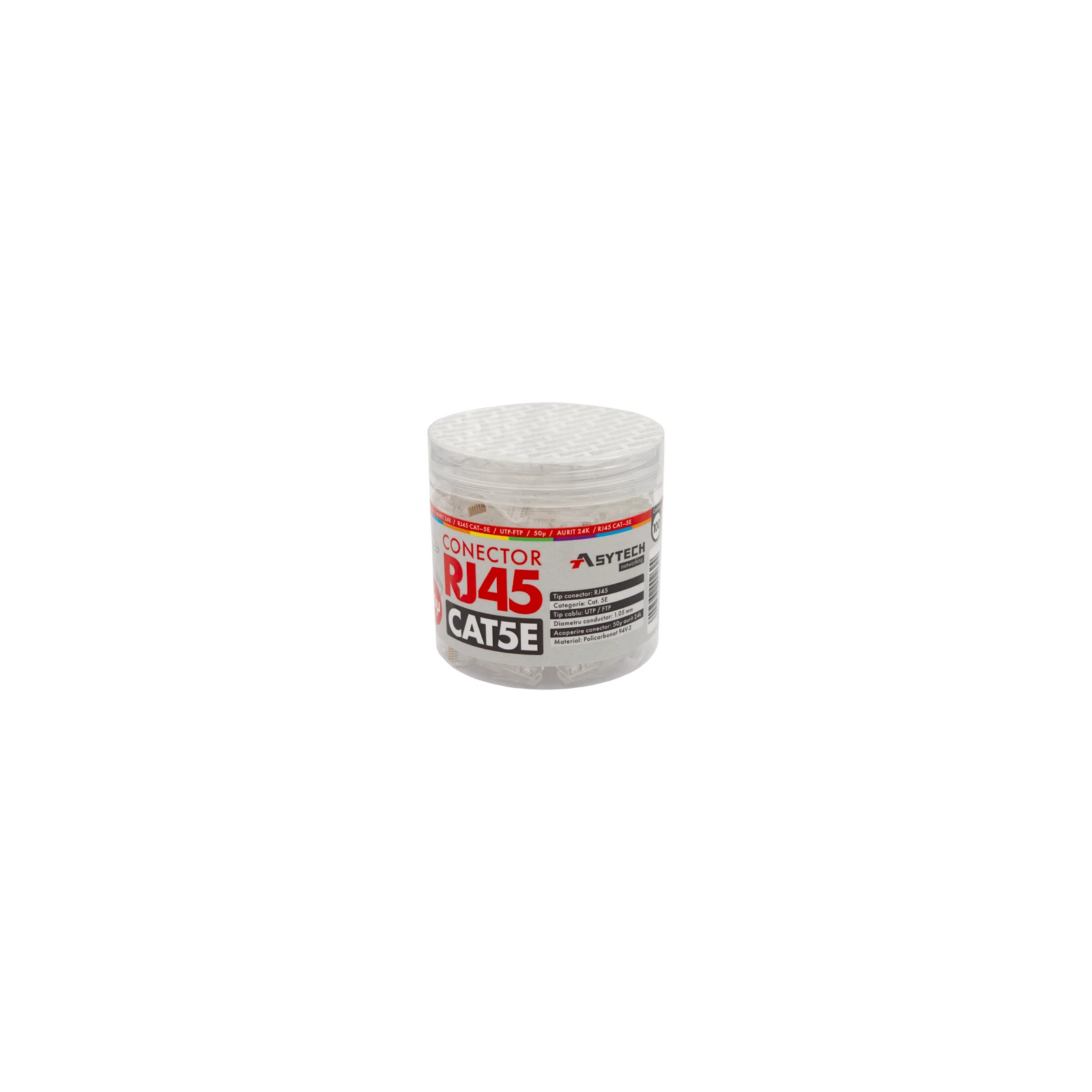 Mufa RJ-45 UTP Cat.5e, 50µ (100 buc) RJ45-CAT5E-50U-JAR