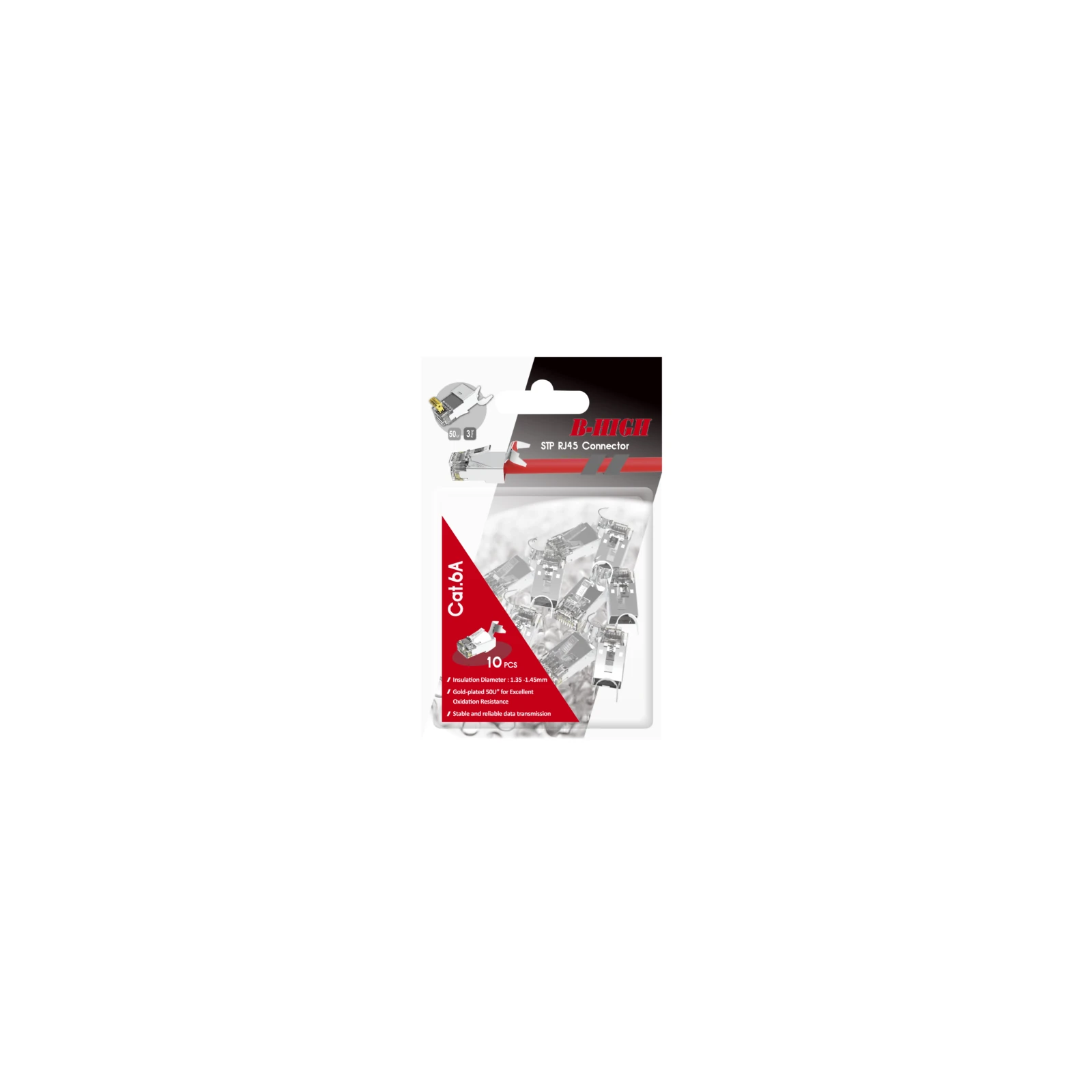 Set 10 conectori STP RJ45 Cat.6A BH-01-00210-Conector  modular  CAT 6A -RJ45