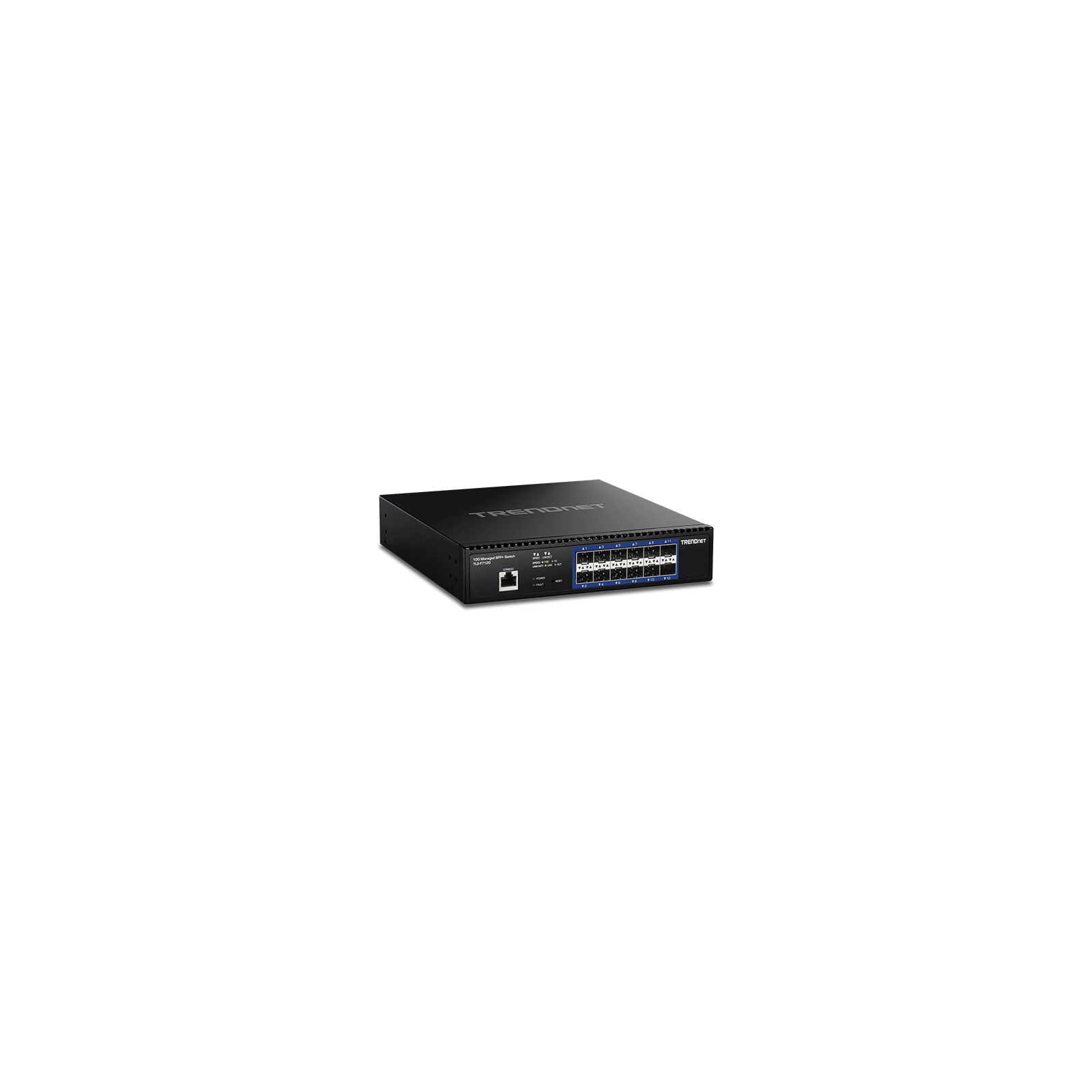 Switch 12 porturi SFP+ 1/10G, 1 x consola RJ45, management, 1U - TRENDnet TL2-F7120