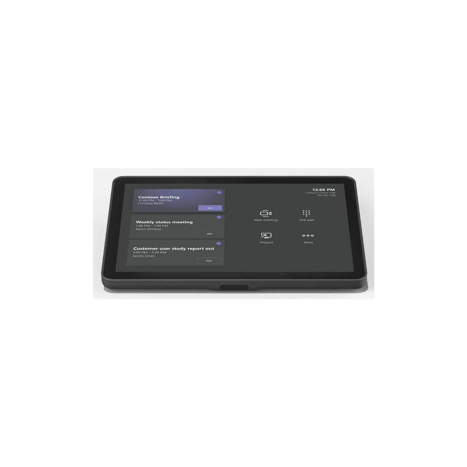 Controler touch display 10.1" Logitech TAP IP 952-000085 pentru sali de sedinte, 1280x800, conectivitate PoE, gri