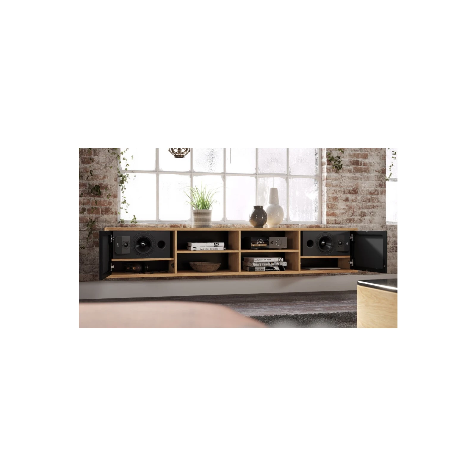 Sistem Stereo Lyngdorf cu amplif. TDAI-1120 + boxe incorporabile in mobilier full-range CS-1