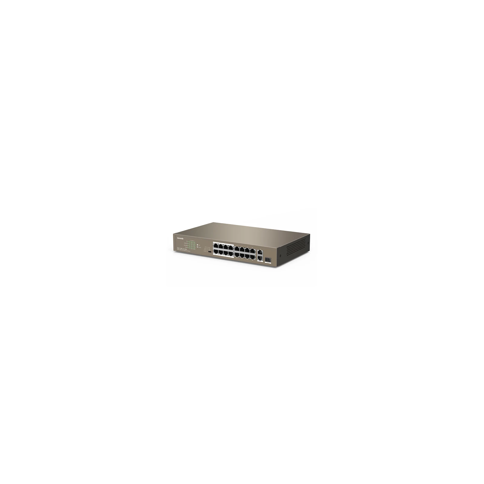 Switch 16 porturi PoE 10/100 Mbps, 2 port RJ45 Gigabit, 1 port SFP Gigabit - TENDA TND-TEF1118P-16-150W-V30