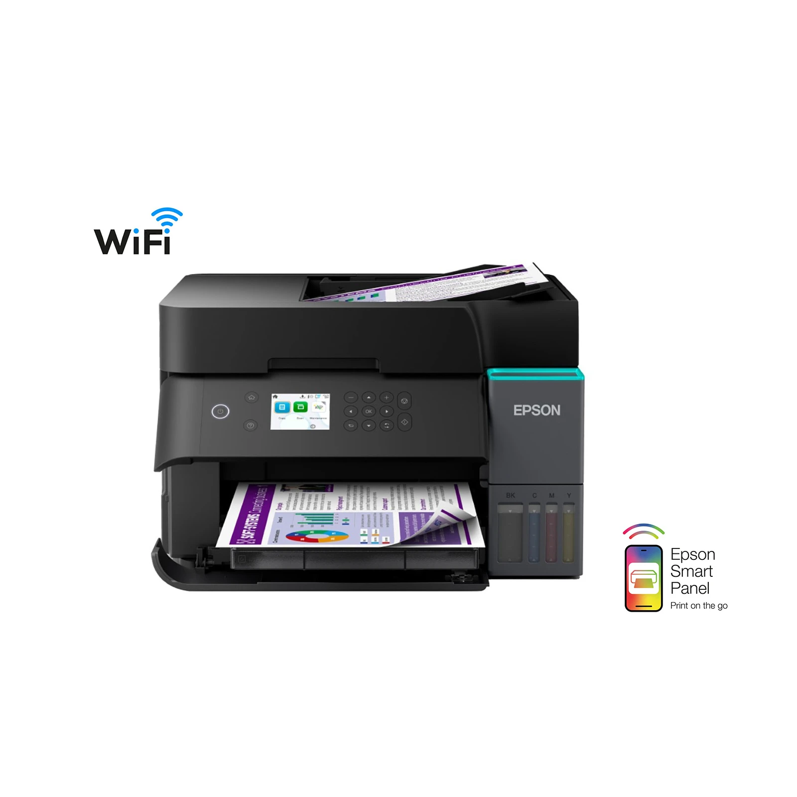 Multifuncționala color jet de cerneala, Epson EcoTank L6370, 35ppm, A4, ADF, WiFi & WiFi Direct