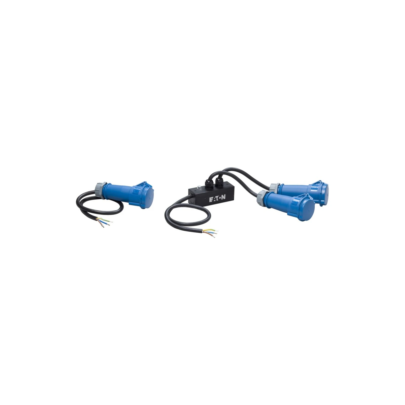 Output cable 32A, hardwired to 2 x 32A