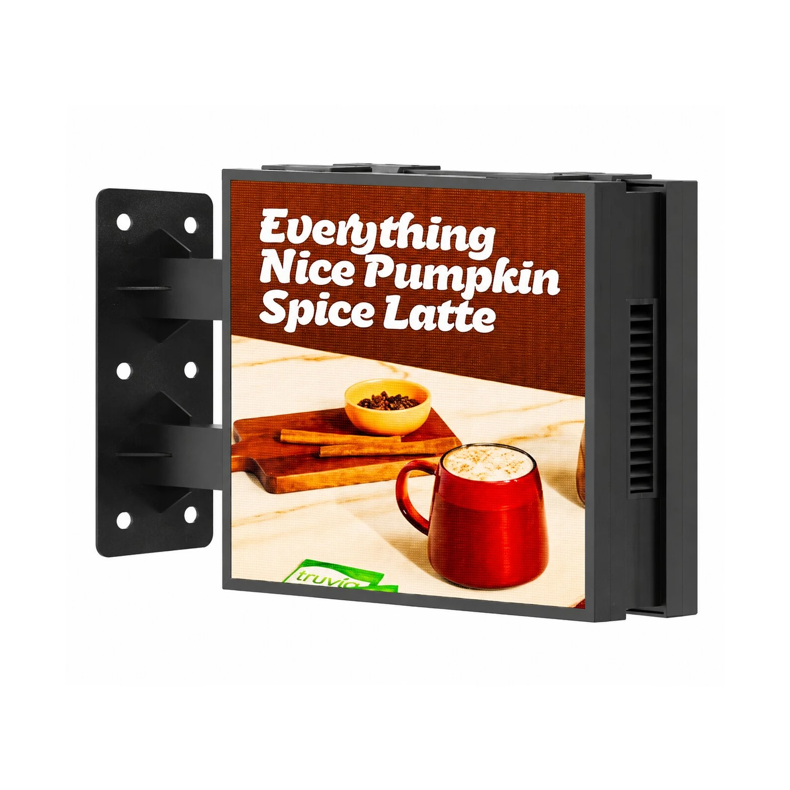 Ecran LED Outdoor Shop Signage Față-Verso, Pixel Pitch 2.5, 640x480 mm, 5000 cd/m², IP65 – Montaj pe Perete