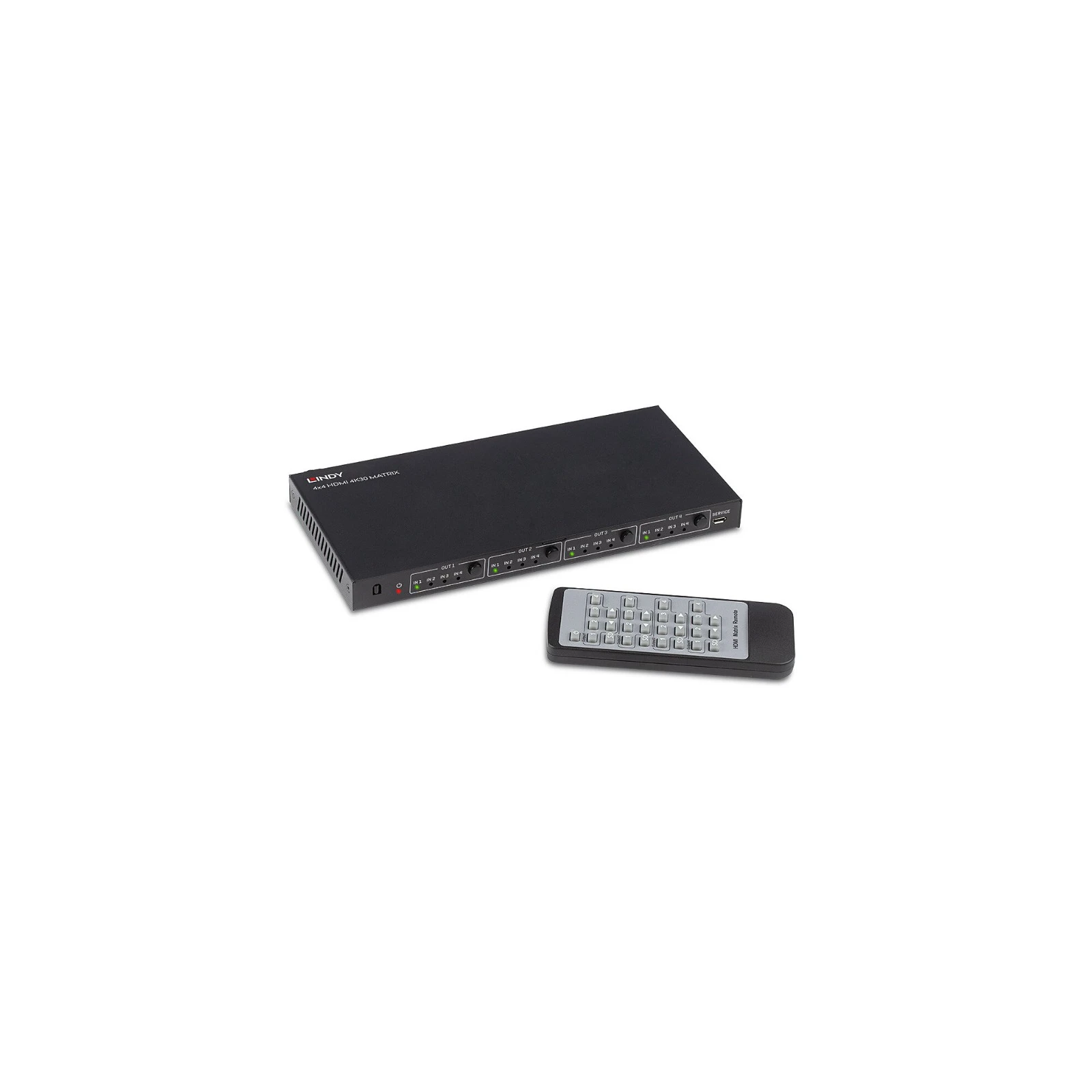 Matrix HDMI 4K UHD 4x4, 4 intrări și 4 ieșiri, HDMI 1.4, Lindy 38152