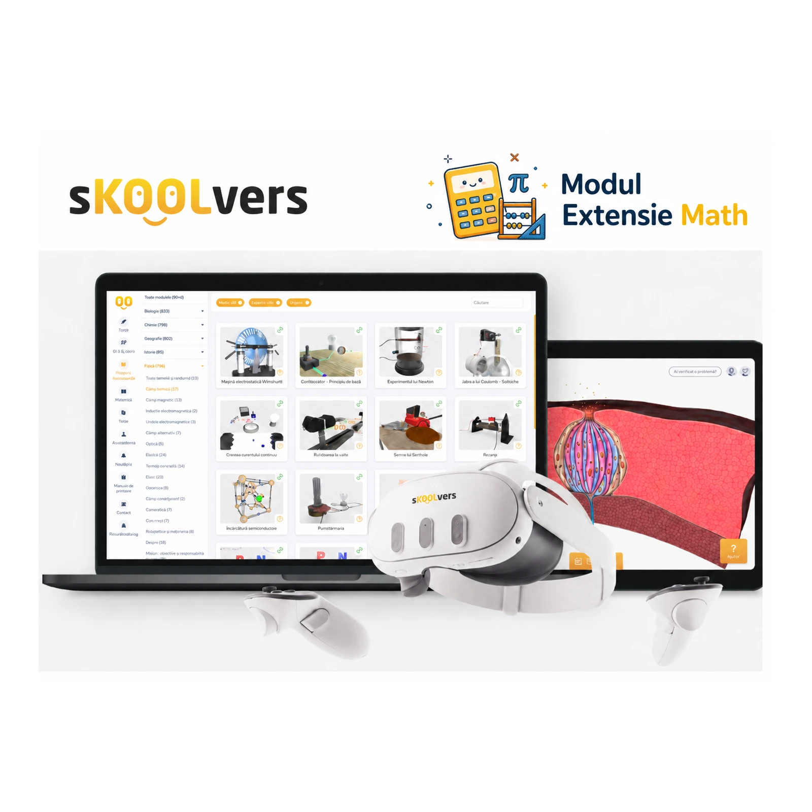 Denumire produs: Software sKOOLvers Licenta Modul Extensie Math, lectii interactive in timp real, licenta 1 / 1 an (Nece