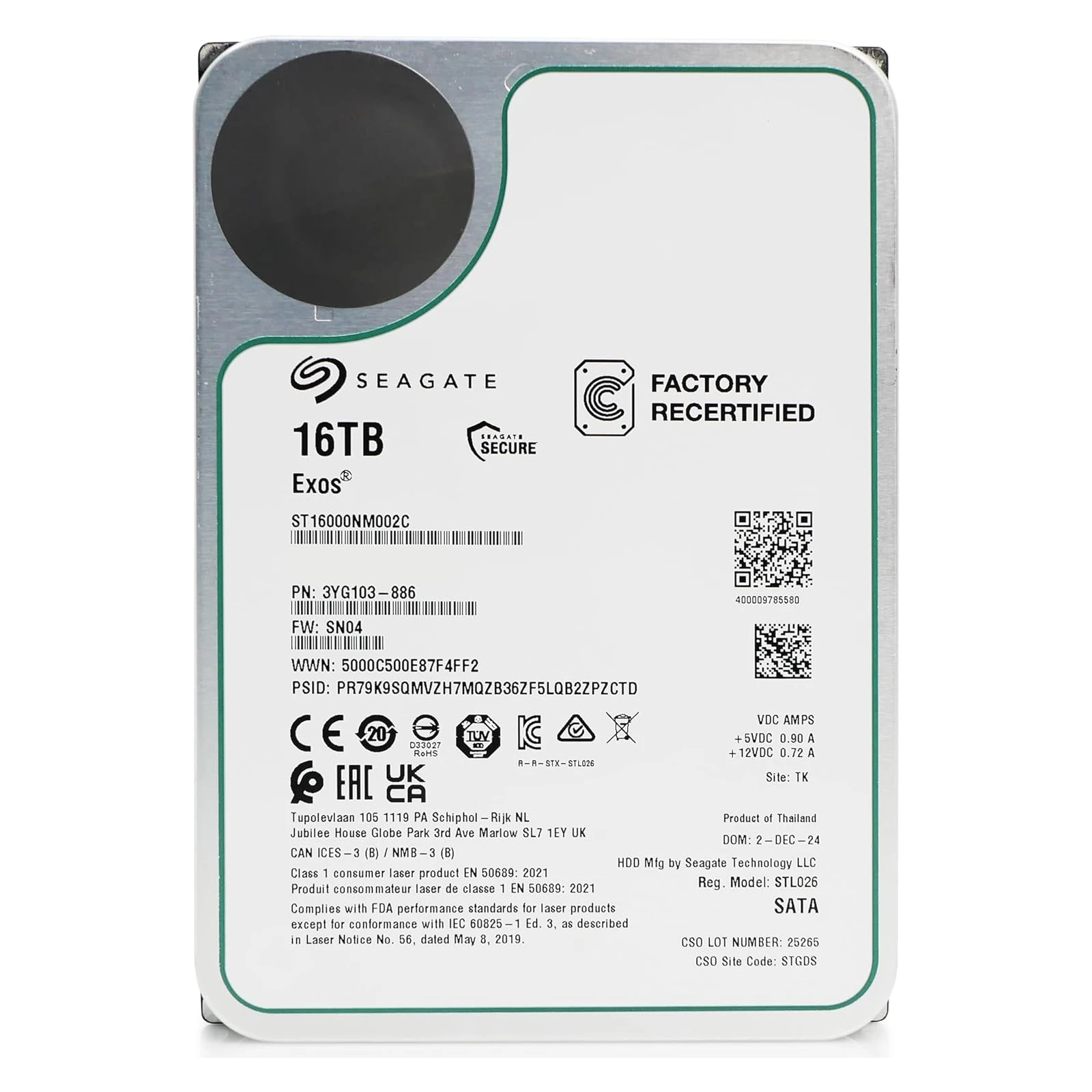 Hardisk 16 Tera Seagate ST16000NM002C