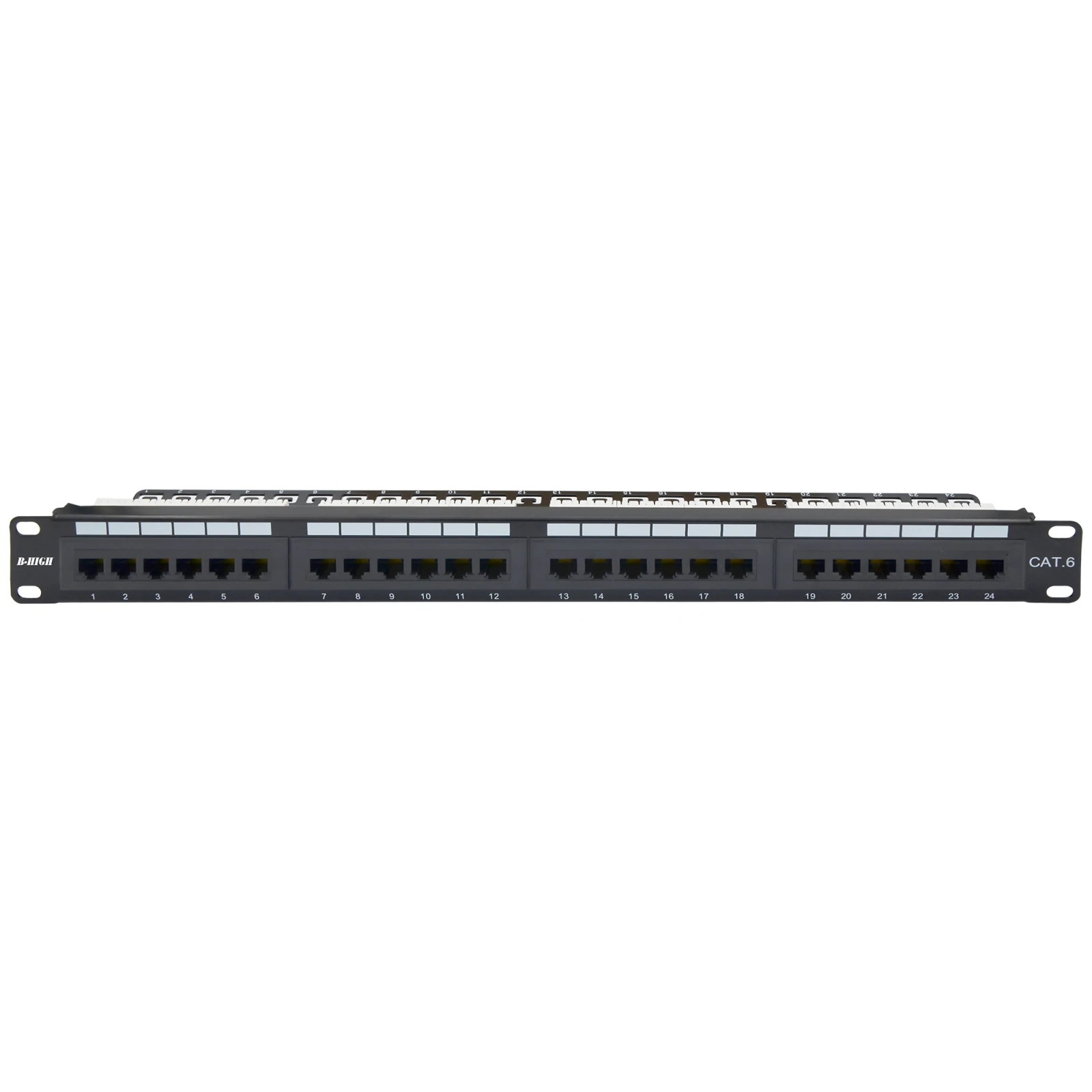 Patch panel echipat Cat6 UTP, 1U, 24 de porturi BH-07-00110-015-00-02