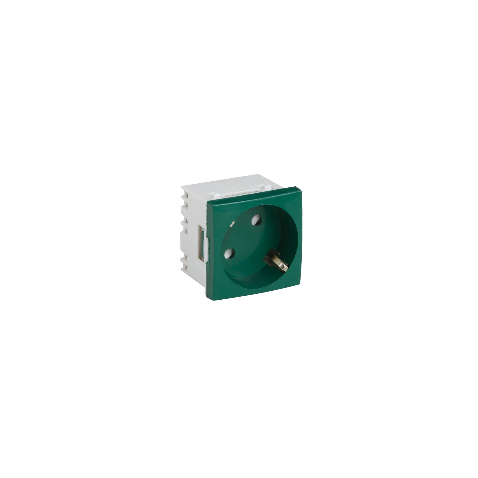 Priza modulara schuko cu impamantare, verde - DLX DLX-245-42