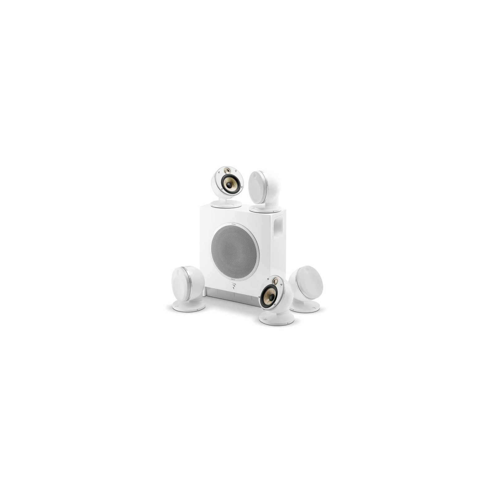 Sistem home cinema 5.1 Focal Dome Flax si Sub Air - culoare alba