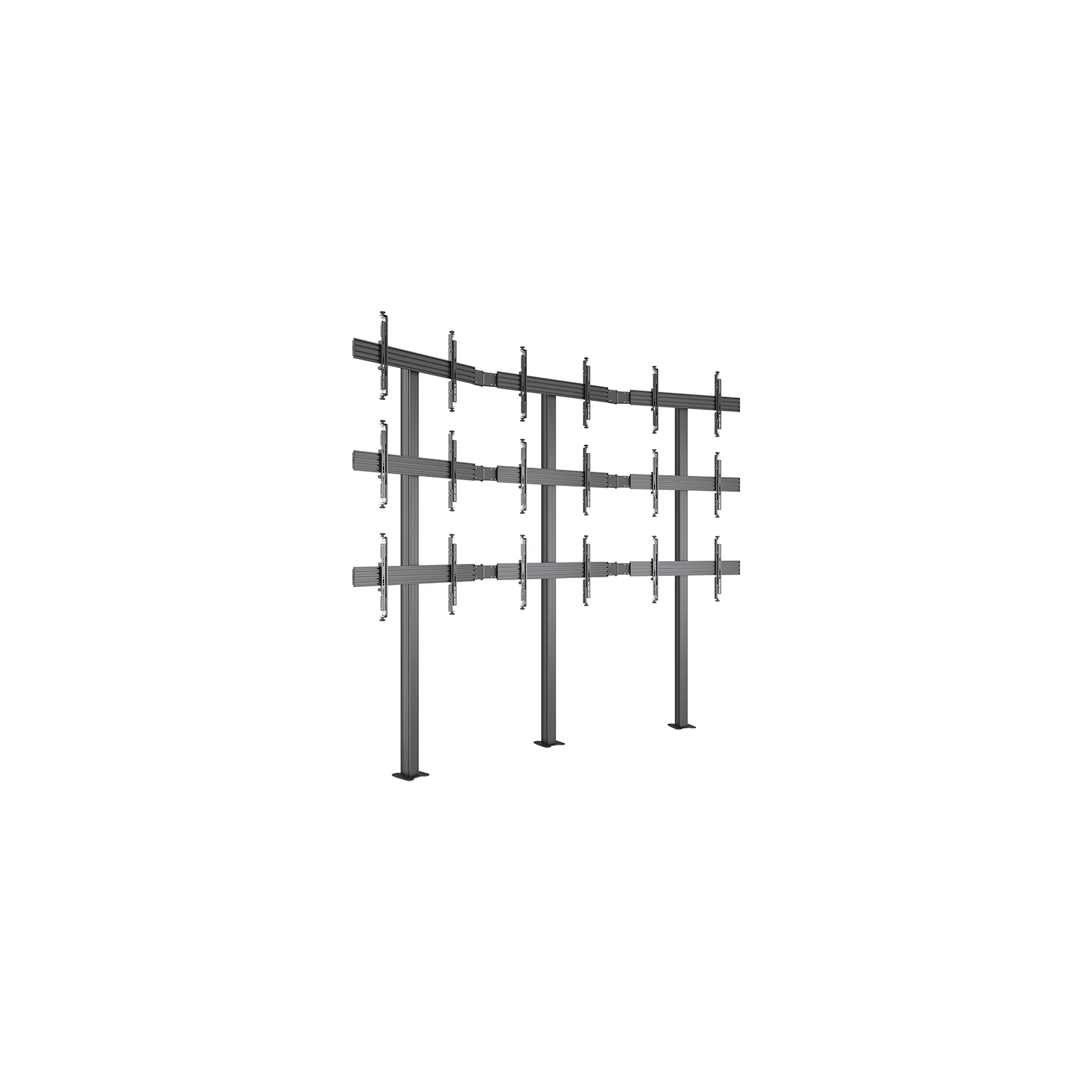 Stand Video Wall MBFMC 3x3U Multibrackets MB-4646, 32-65", brațe reglabile, max.30 kg/afisaj, montaj pe podea, negru
