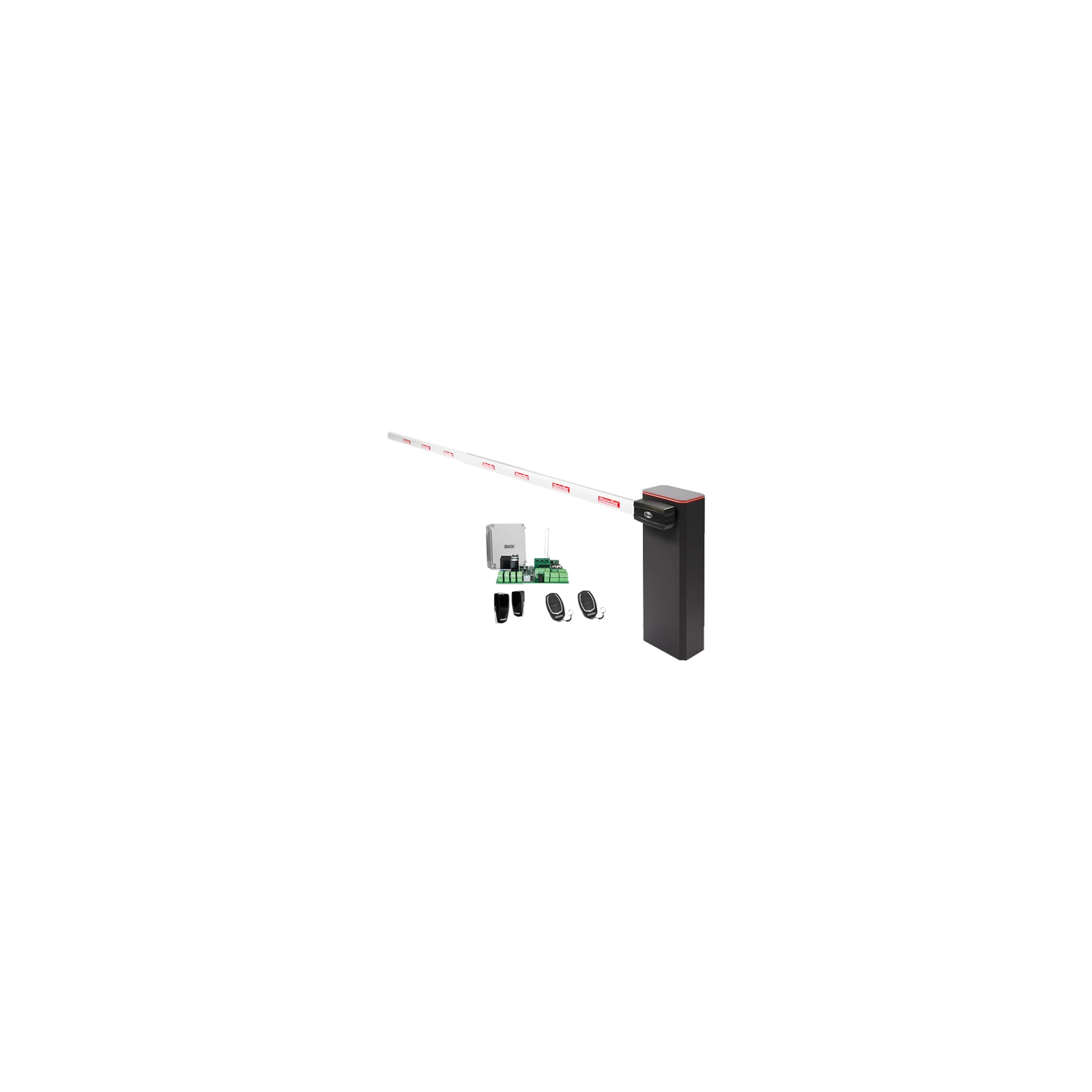 KIT complet bariera acces AUTO / 6 m, montaj universal ST/DR, lampa semnalizare - MOTORLINE TURBO-6+ZUM75HTSL-6-KIT