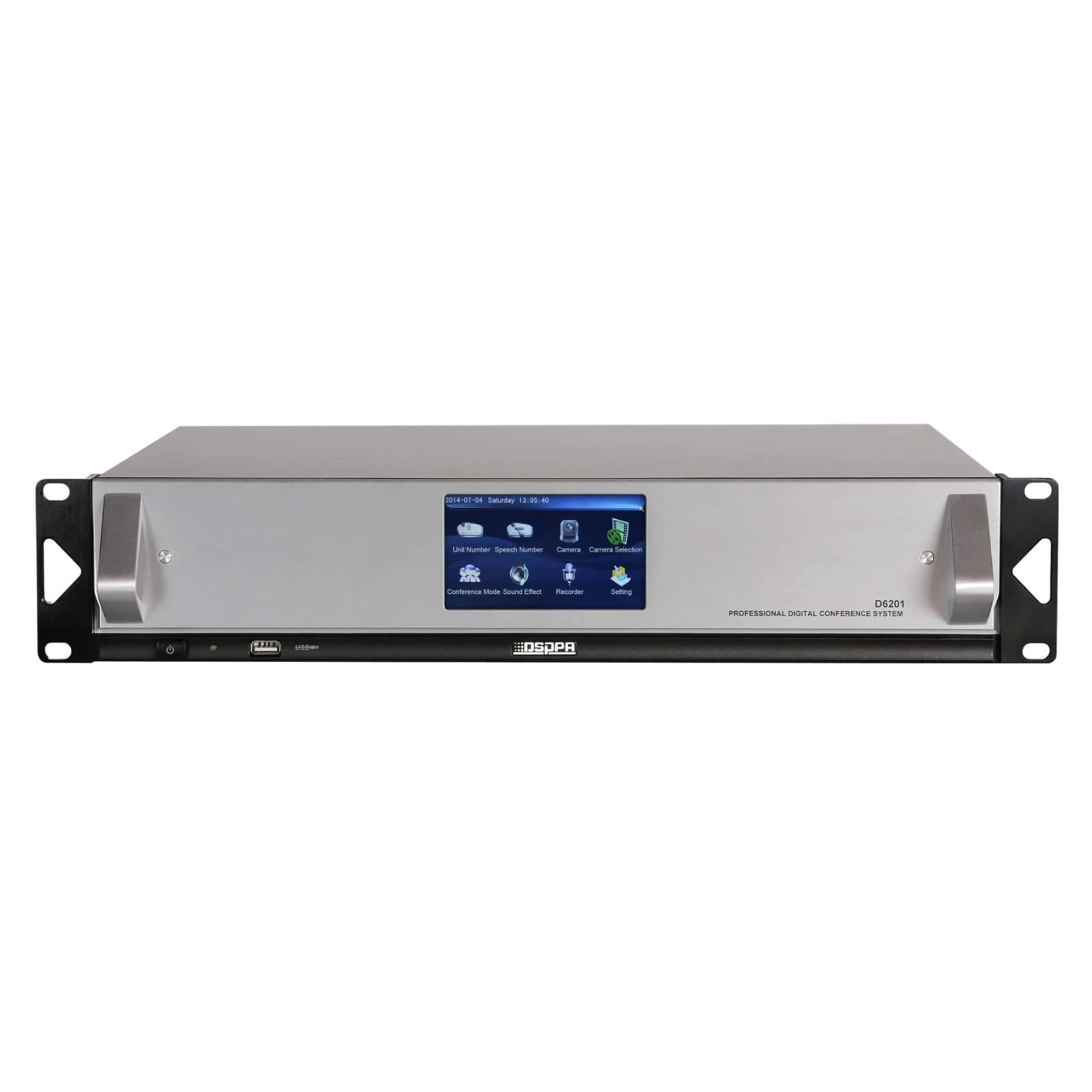 Controller Inteligent de Audioconferinta DSPPA D6201, cu ecran touch de 4.3", max.4096 microfoane, DSP, TCP/IP
