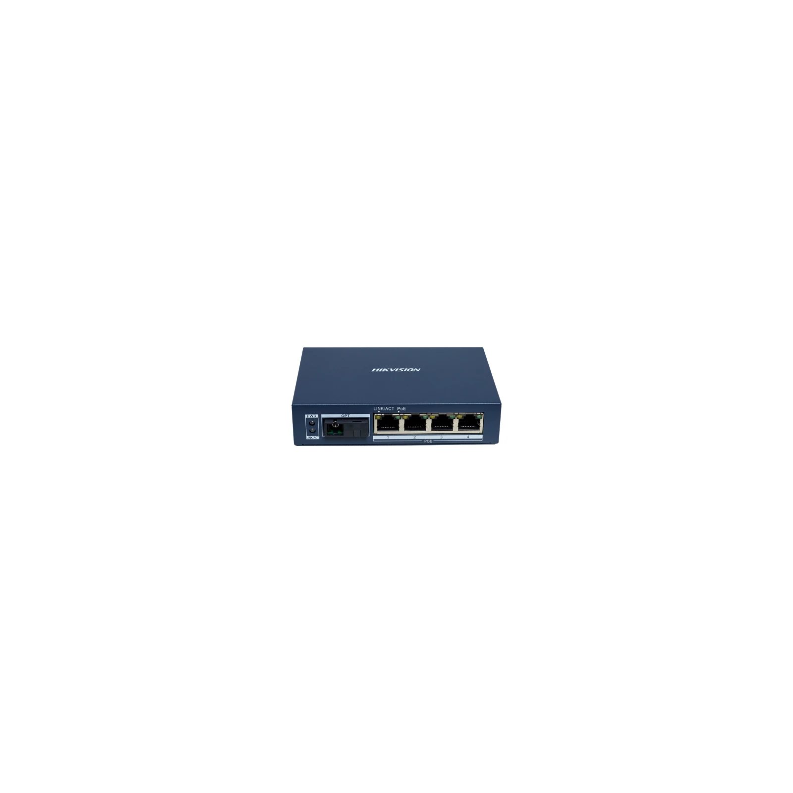Media Convertor Gigabit 4 x RJ45 PoE, 1 x SC Single-Mode Bi-directional, 20 km - HIKVISION DS-3D504TP-A
