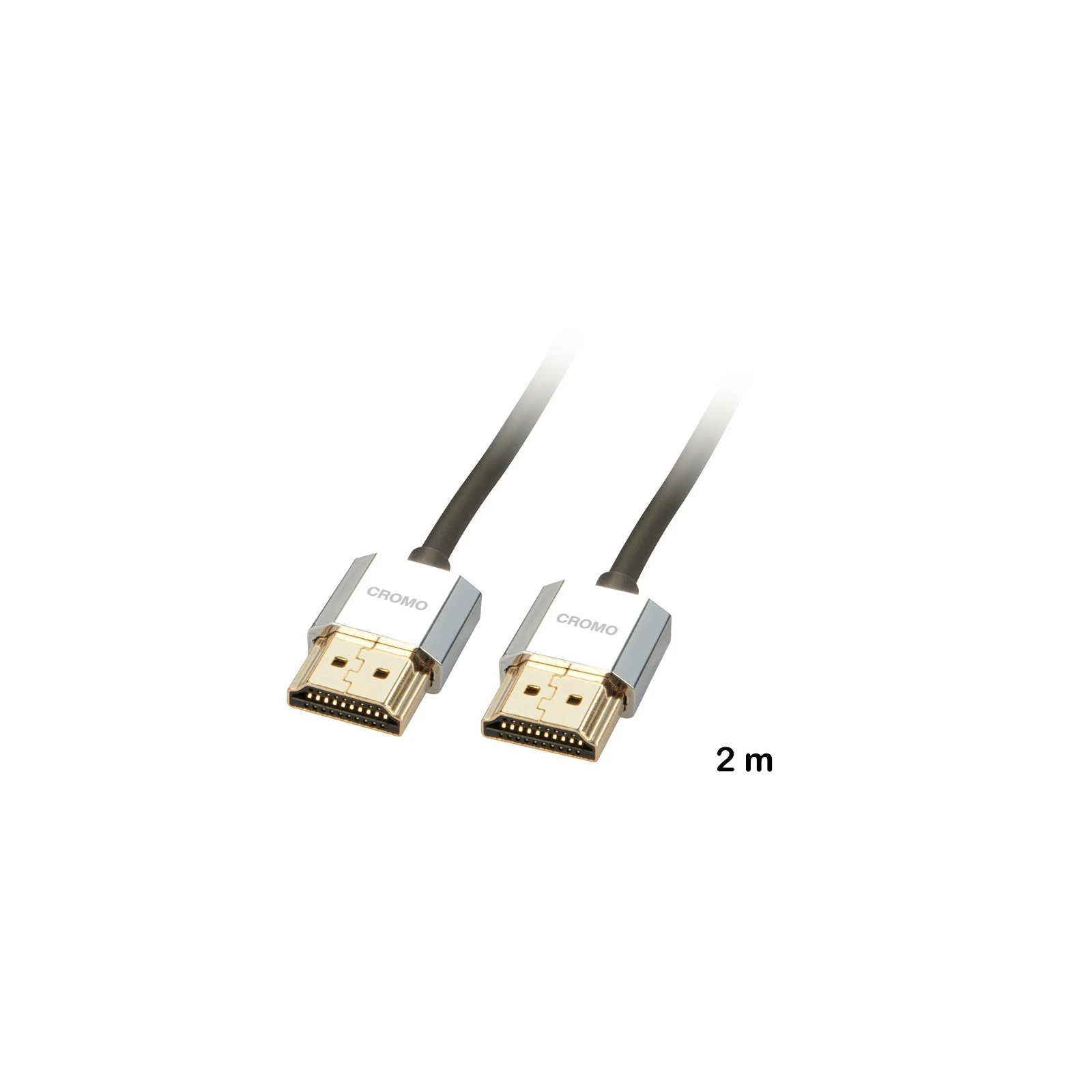 Cablu HDMI de mare viteză cu Ethernet, 2 m, Lindy, CROMO Slim 41672