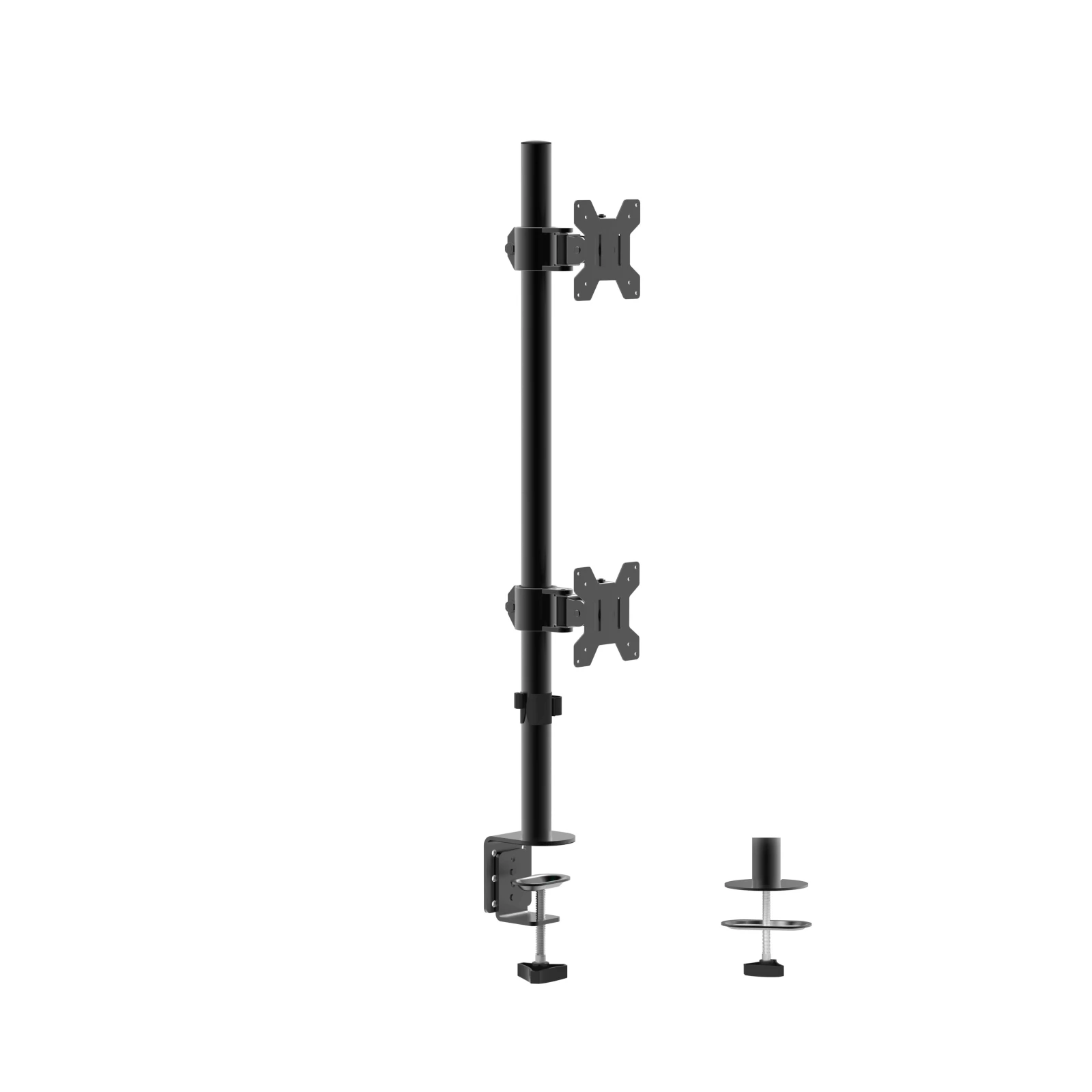 Suport Monitor BlackMount UP02, 2 monitoare 10-27", cu menghina, max.8kg/monitor