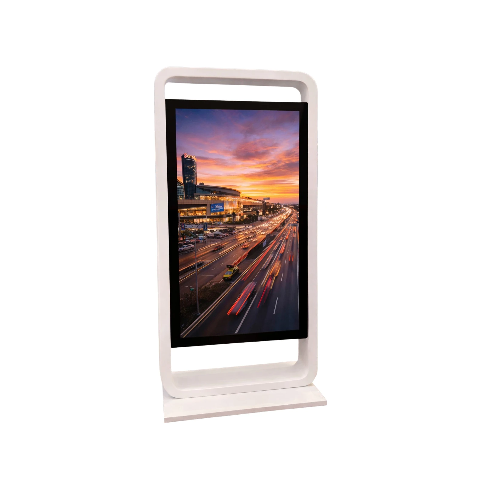 Kiosk / Totem Indoor back-to-back 75'' - EVOBOARD dublu fara touch cu display 75", 4K, 500cd, Android 11, Alb