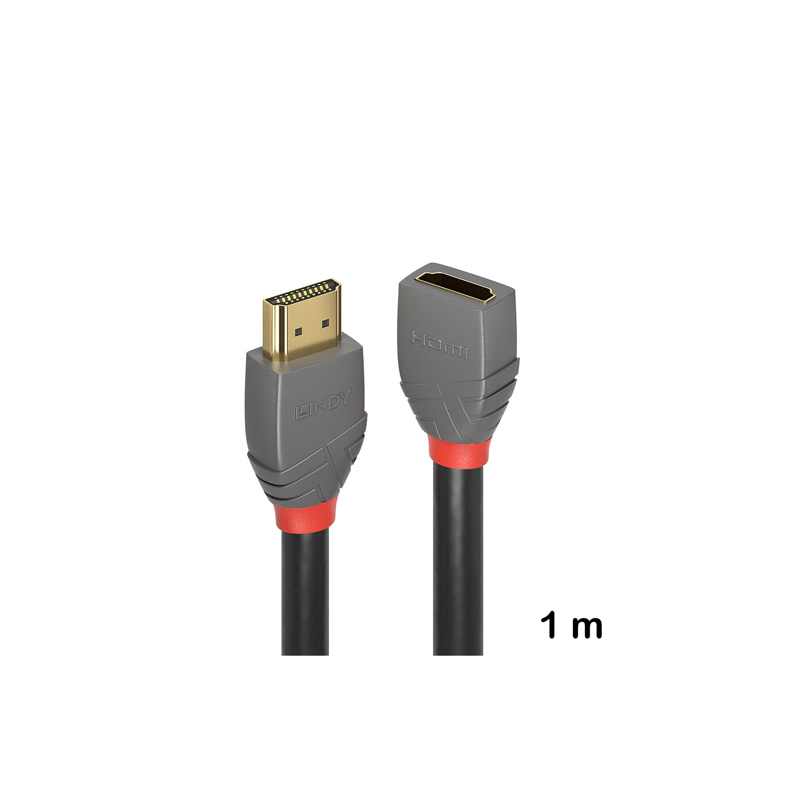 Cablu de extensie HDMI de mare viteză, 1 m, Lindy, Anthra Line 36476