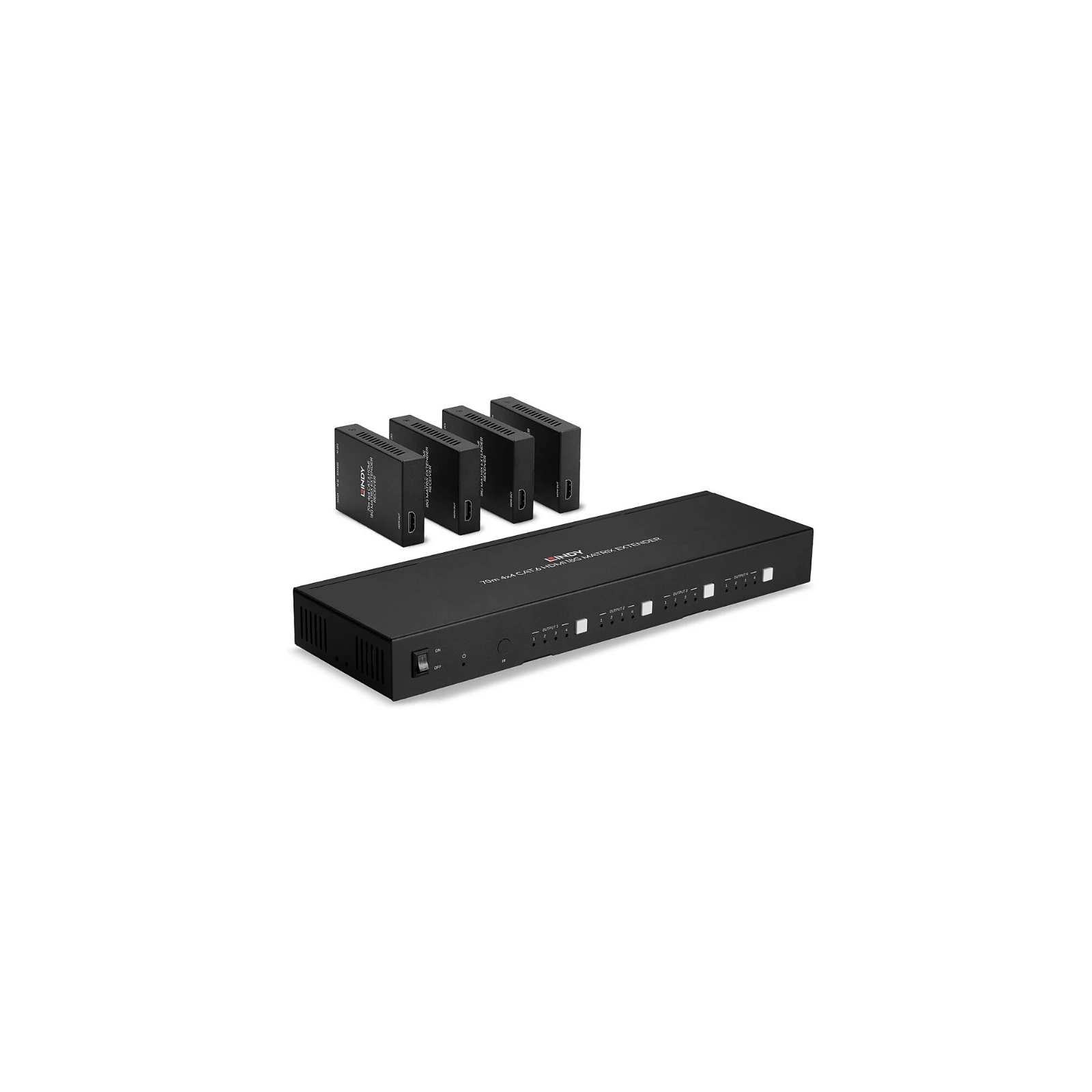 Extender matriceal IR HDMI 4K60 4x4 Cat.6, 70 m, Lindy 38328