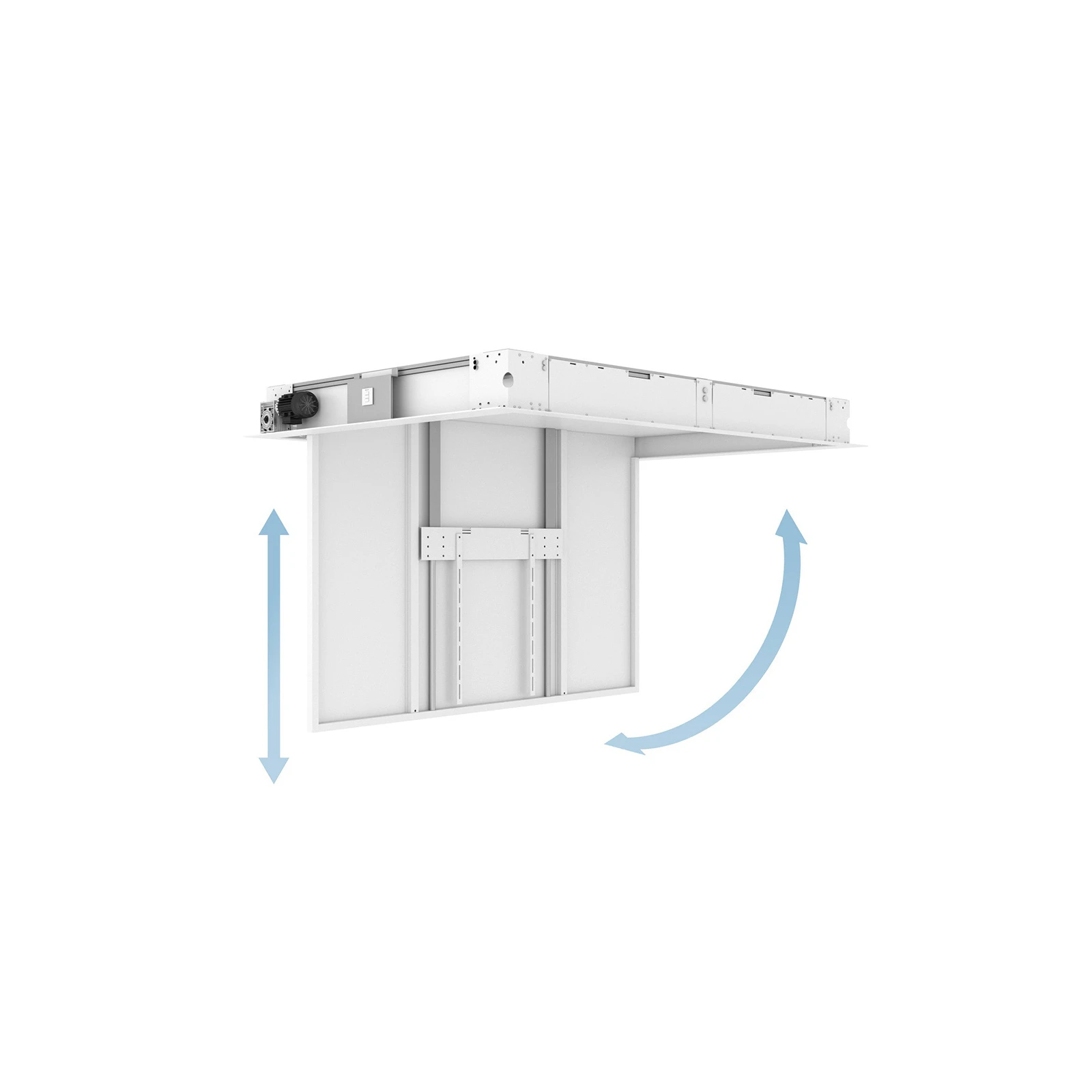 Suport TV motorizat incastrabil in tavan cu extensie Multibrackets MB-5506, 65"-86", flip si coborare motorizata
