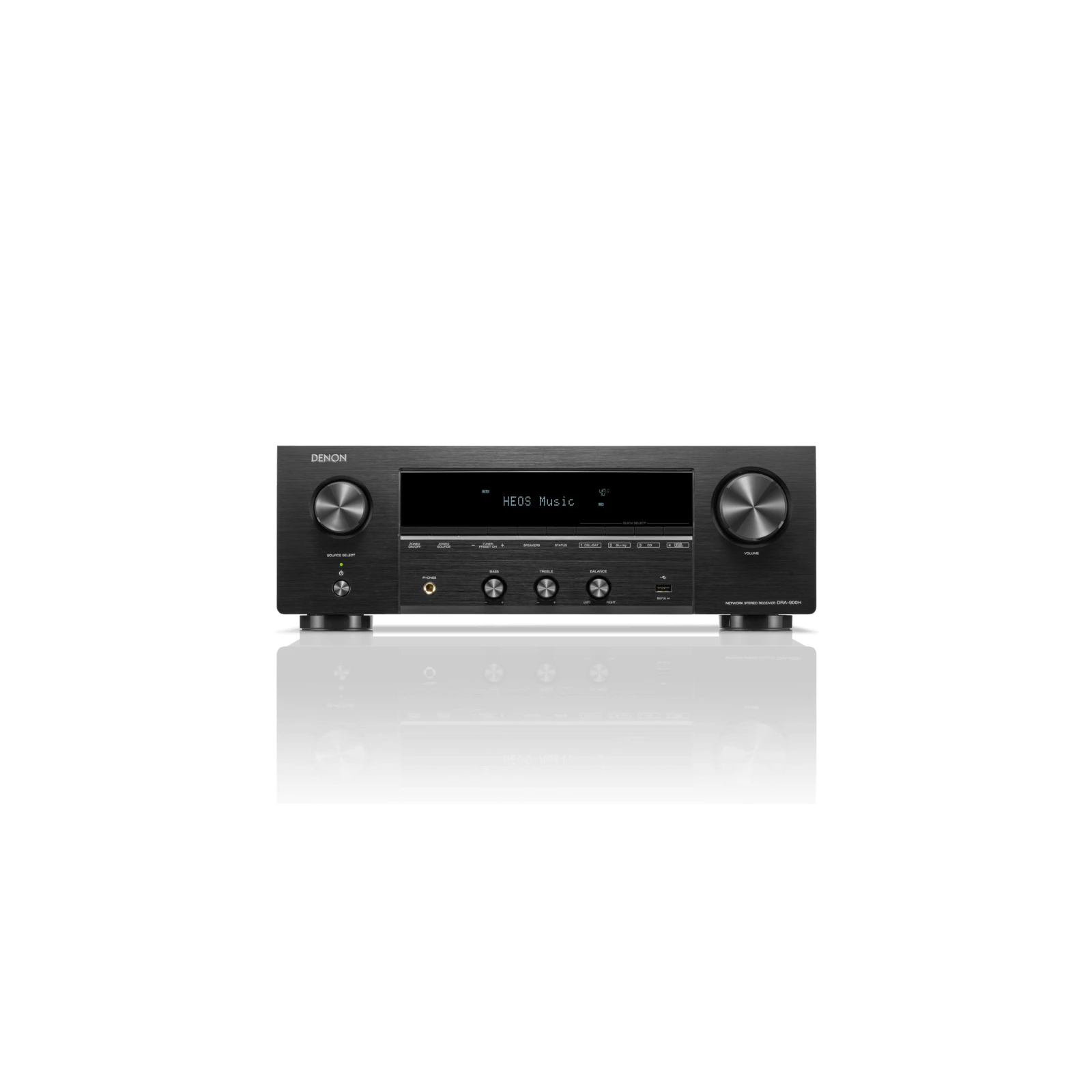 Receiver Stereo Denon DRA-900H, 2x145W, 8K, HDMI, HEOS, Wi-Fi, Bluetooth, negru