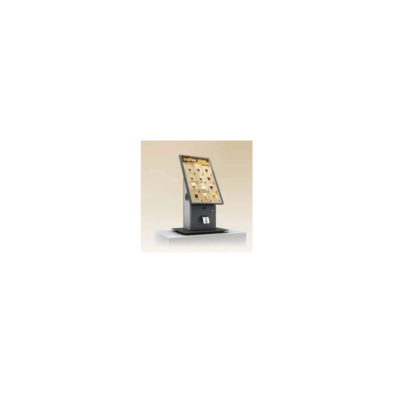Stand Desktop Self service BS, BSD 21-32", inaltime 58cm, greutate 21kg,dim.250x580x180mm,Imprim.termică și cititor QR