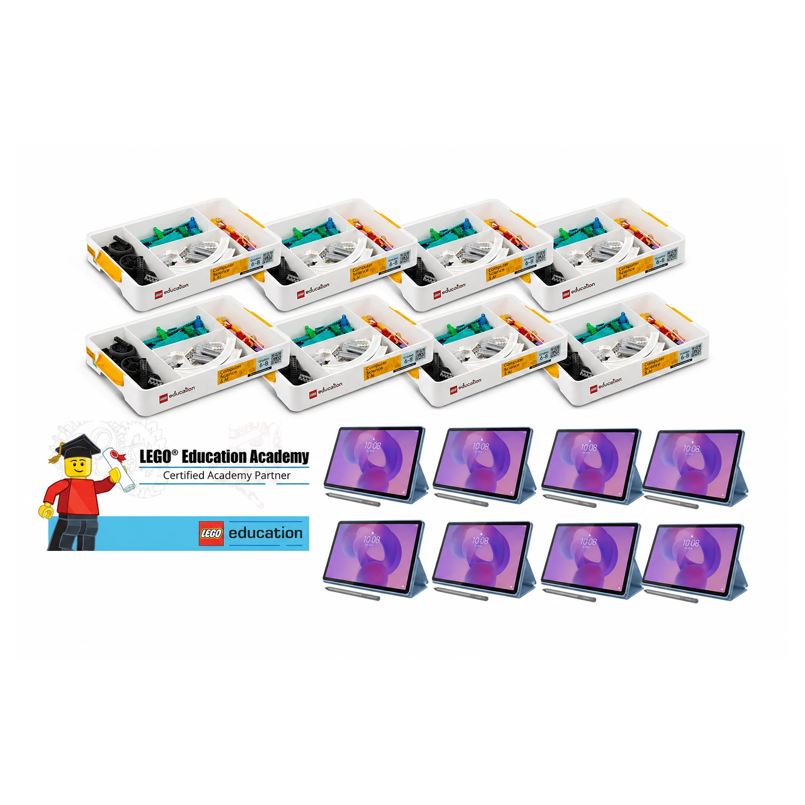 Pachet Lego Education Computer Science & AI Kit 6-8, pentru o sala de clasa, 32 copii, si training acreditat Lego pt un
