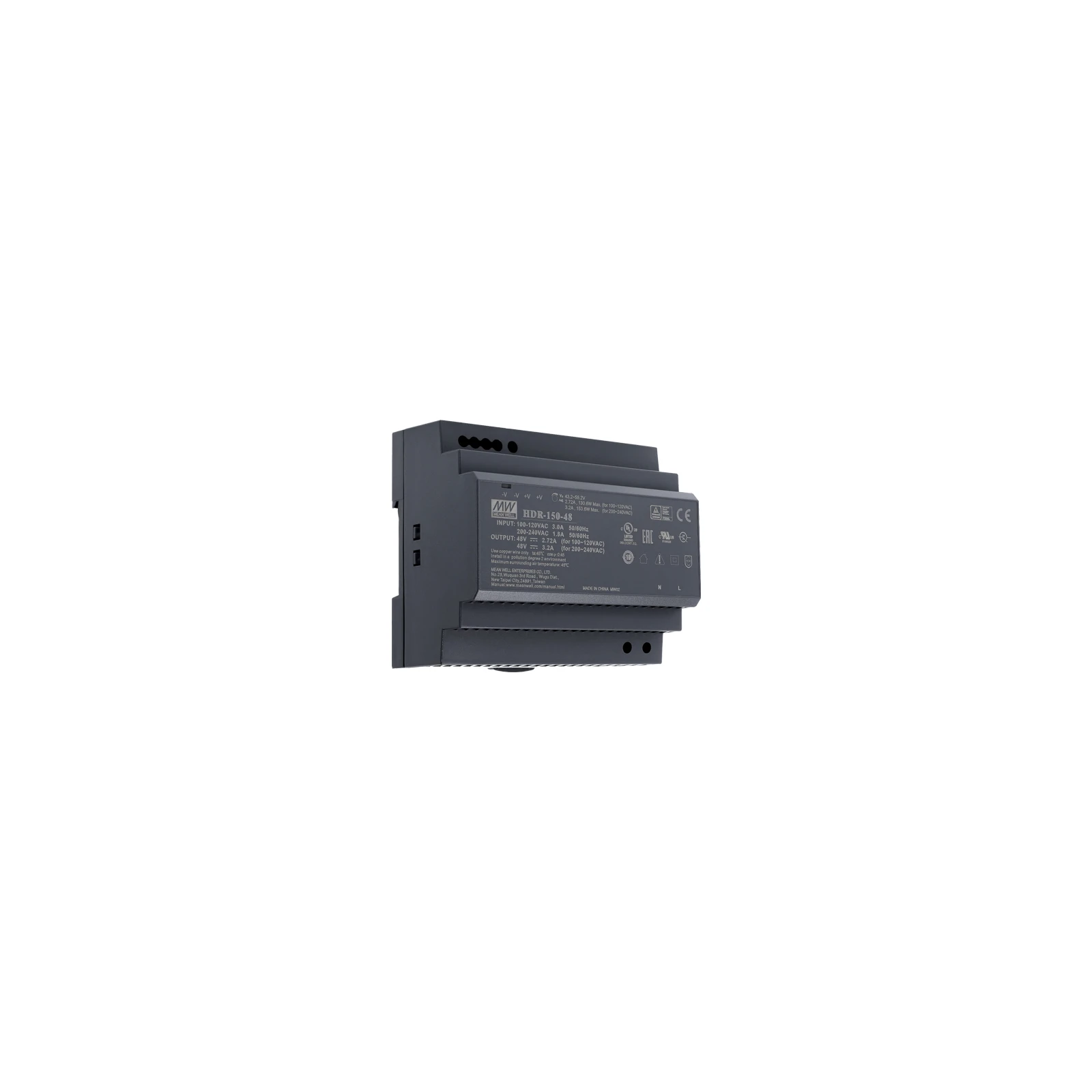 Sursa de alimentare in comutatie, 48V/3.2A, 153W, sina DIN - MEAN WELL HDR-150-48