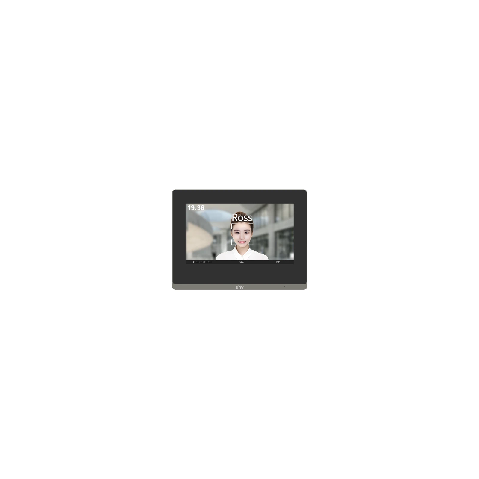 Monitor videointerfon TCP/IP, LCD TFT Touch Screeen 7 inch, PoE, WiFi - UNV OEI-372S-H-W